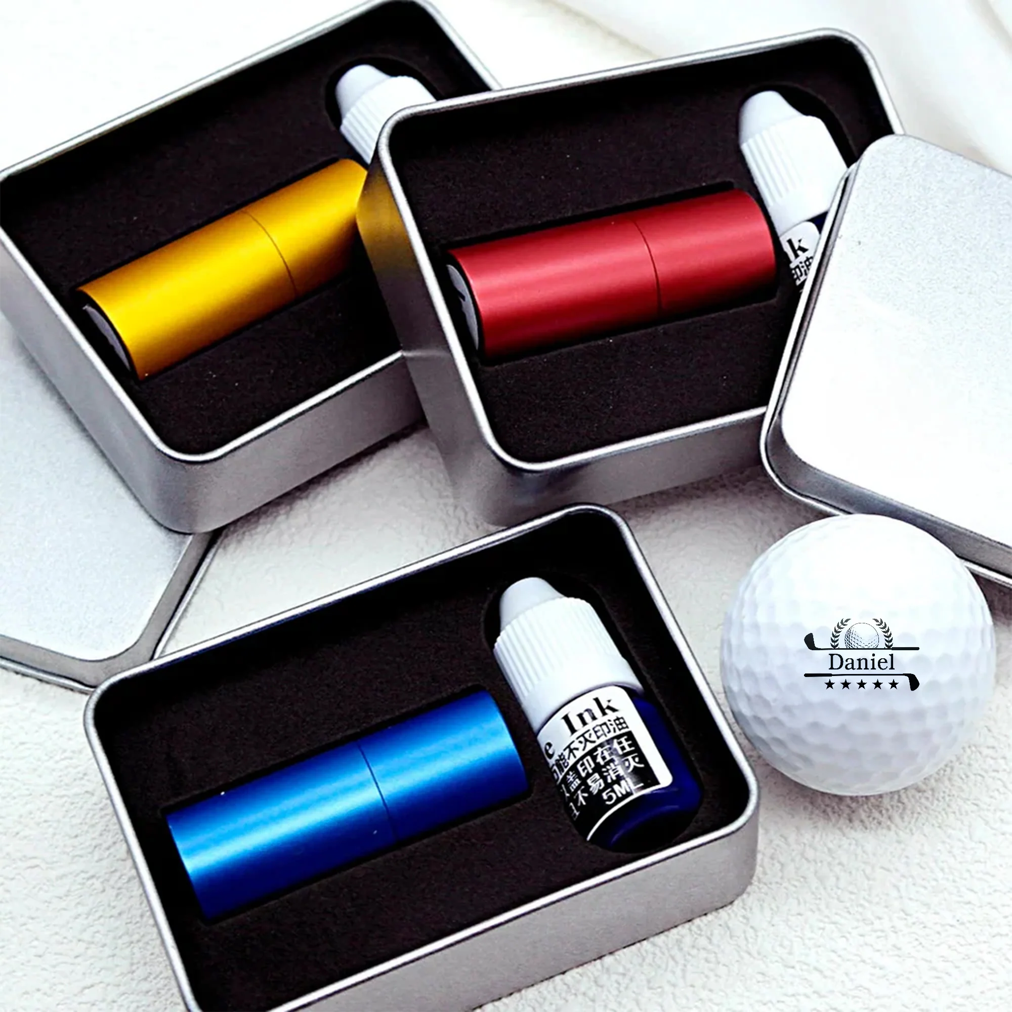 Personalized Golf Ball Stamp Box, Personalized Golf Stamps, Gift for Golfer, Groomsmen Golf Gifts HO82 900830 - Image 4