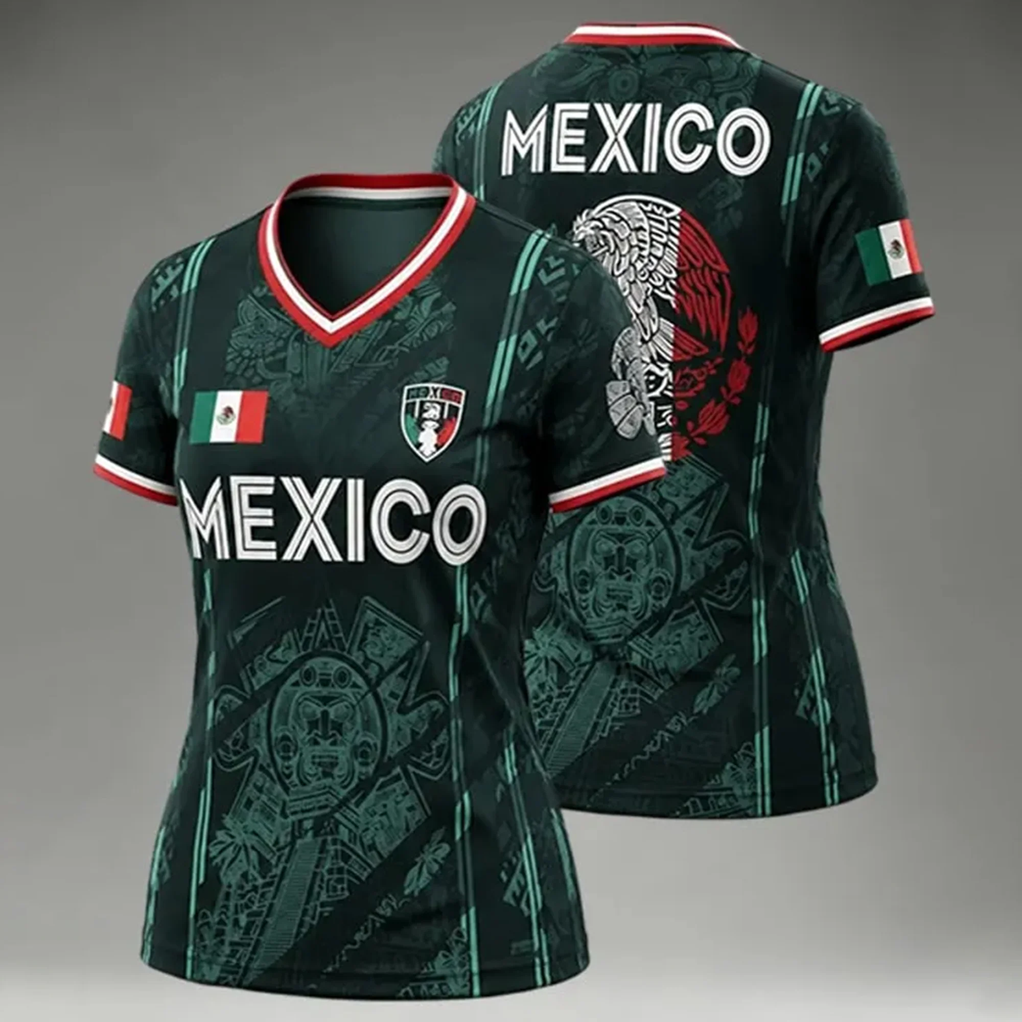 Mexico Soccer Jersey Shirt, Custom Name & Number Football Fan Gift For Sports Lovers HO82 903000 - Image 2