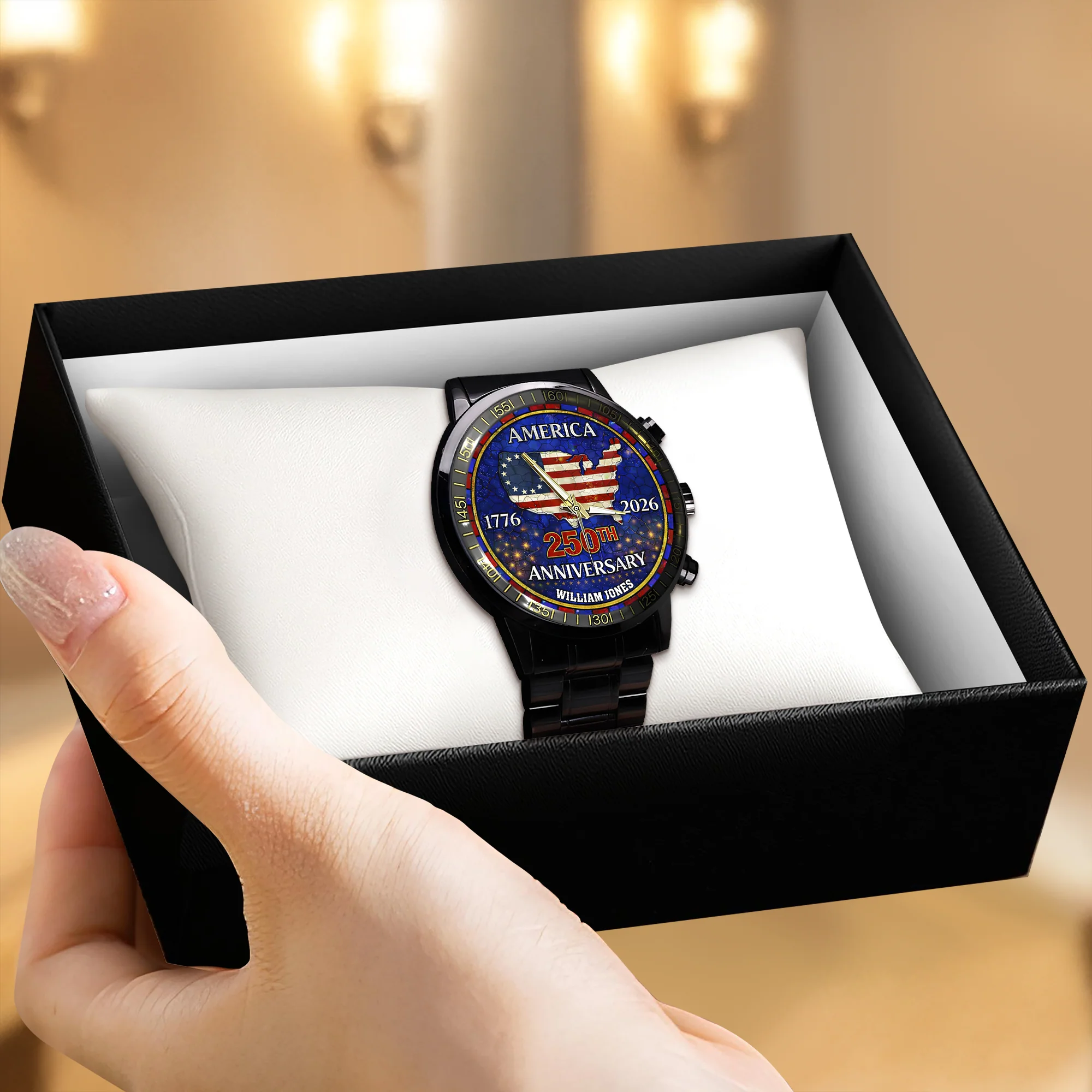 Personalized Name America 250th Anniversary Men's Wrist Watch HO82 901556 - Image 2