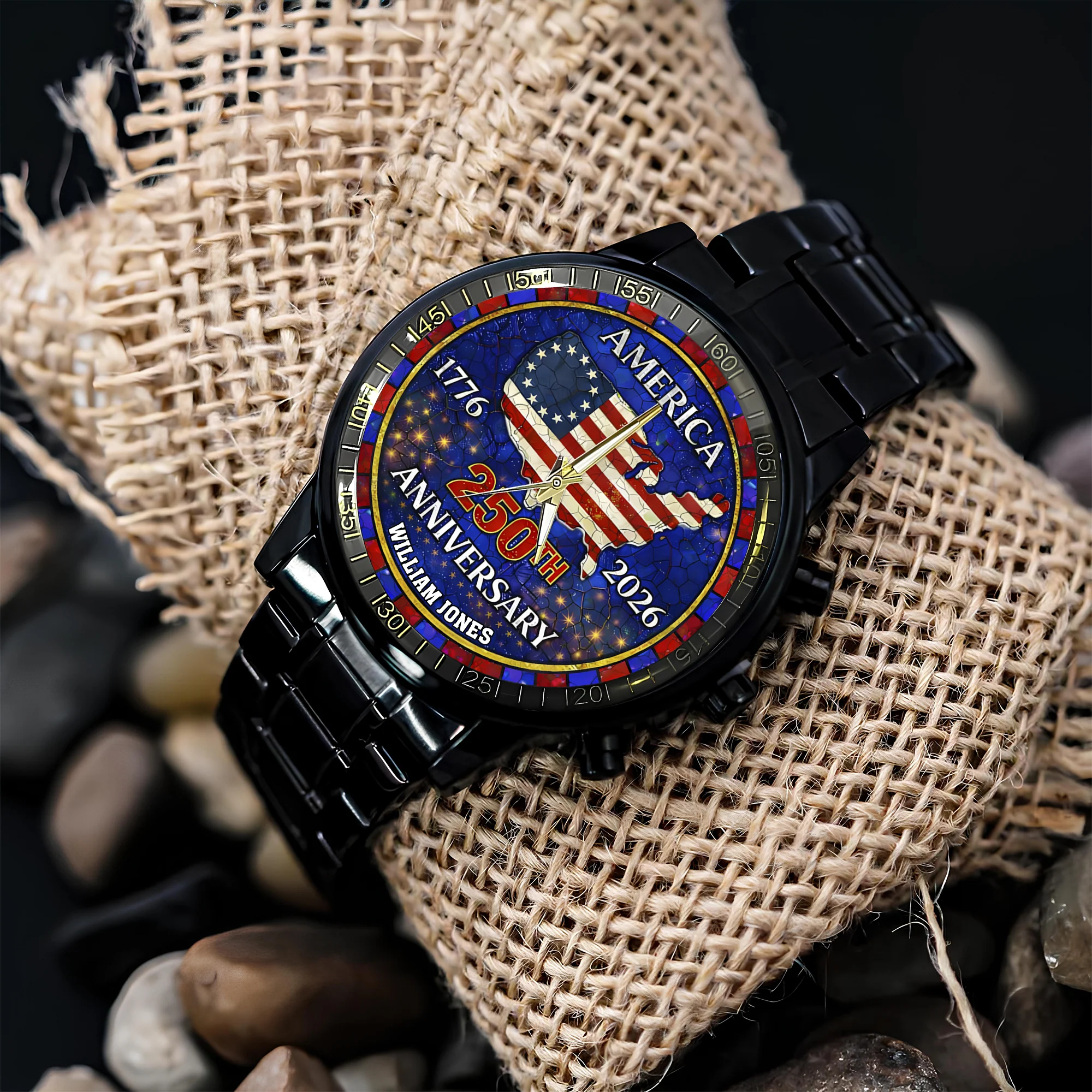 Personalized Name America 250th Anniversary Men's Wrist Watch HO82 901556 - Image 5