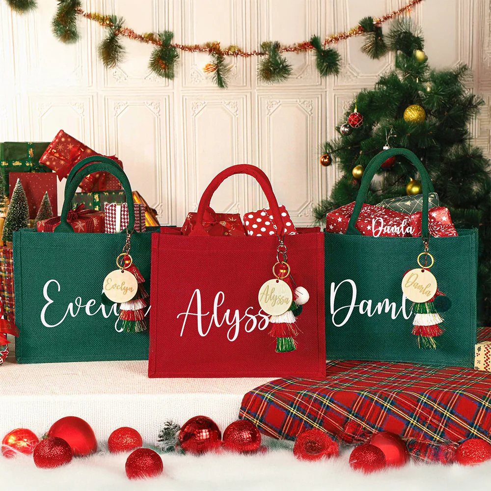 Personalized Name Red Christmas Eve Bag HO82 900444 - Image 4