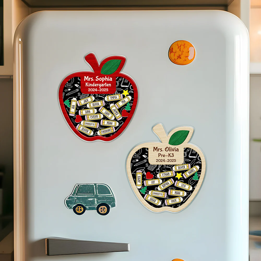 Personalized Thank You Teacher Acrylic Apple Shaking Magnet Gift From Students HO82 894288 - Image 5