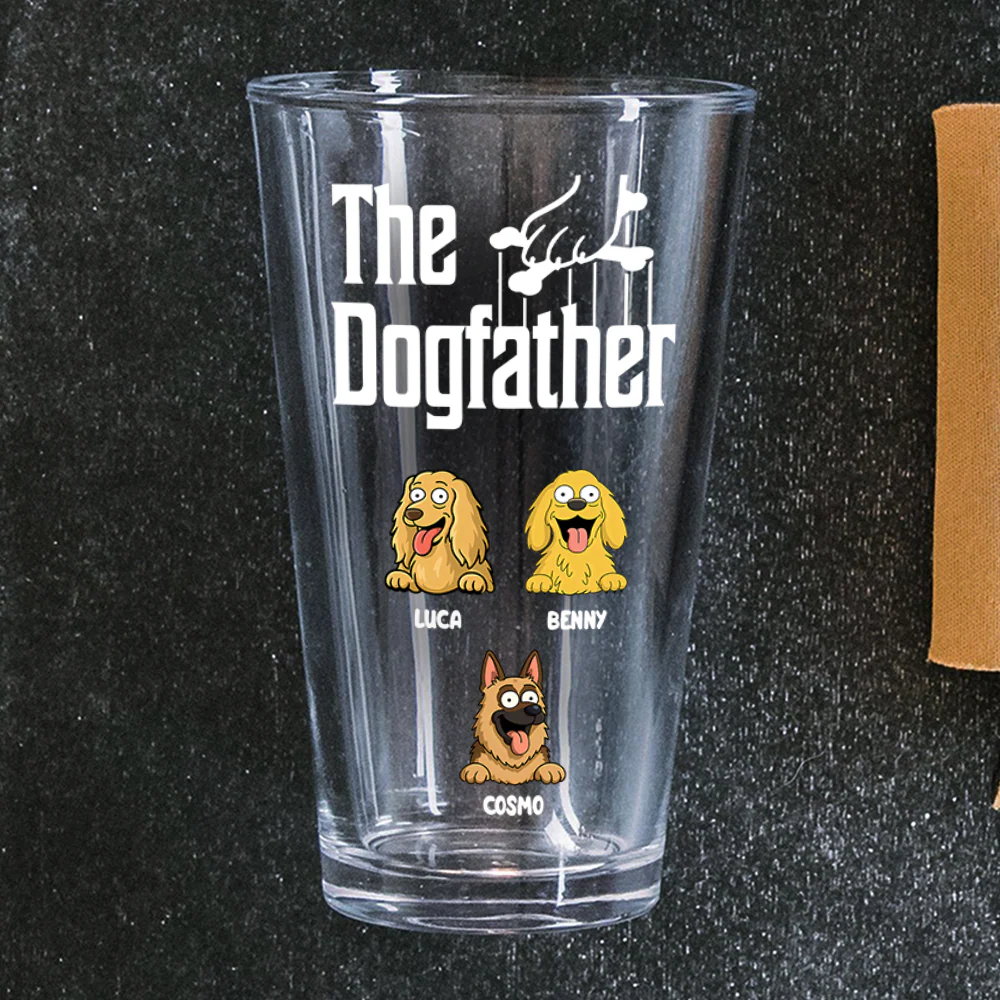 Personalized The Dog Father Print Beer Glass Personalized Gift For Dog Dad HO82 894134 - Image 8