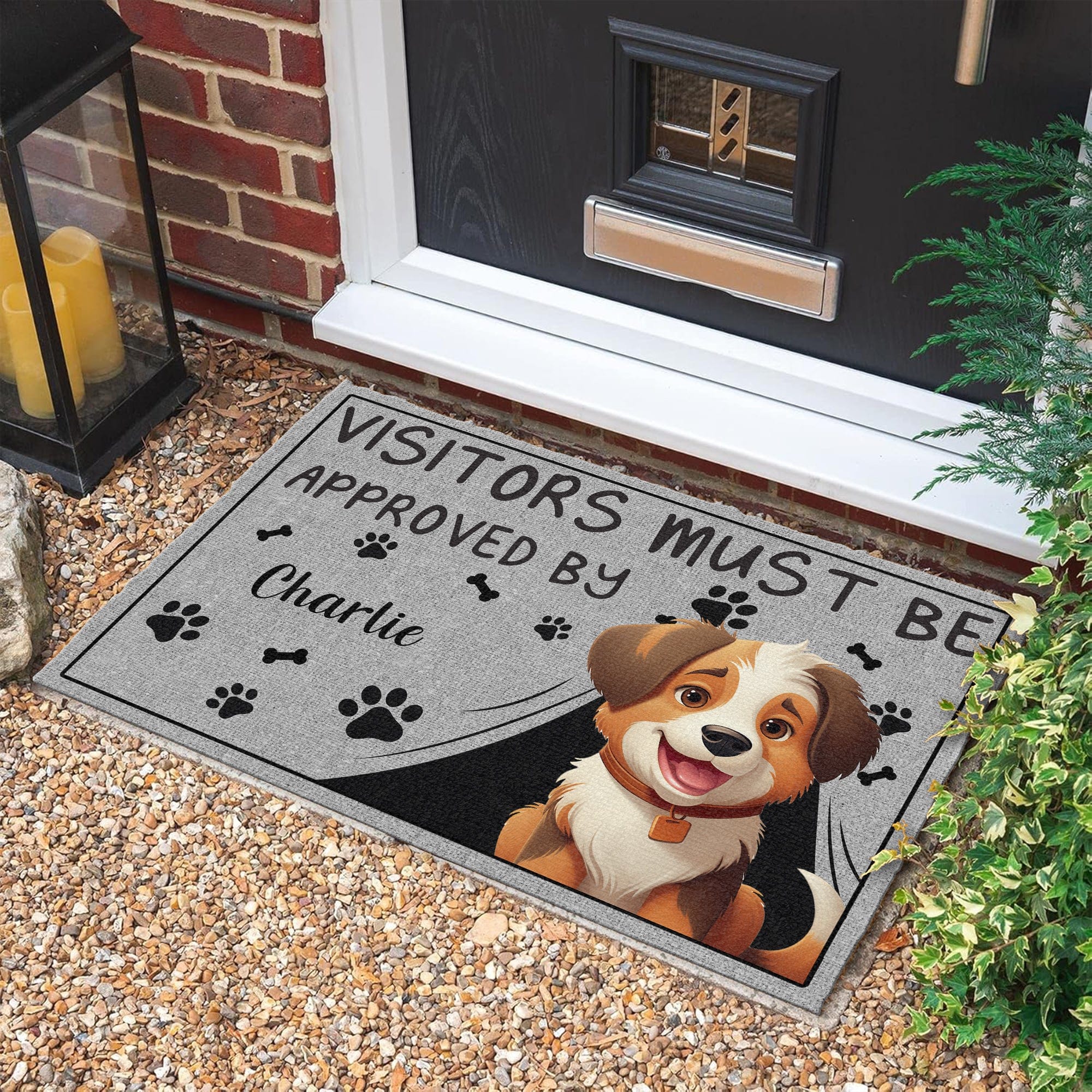 Personalized Visitors Must Be Approved By This Dog, Gift For Dog Lovers Doormat HO82 893508 - Image 3