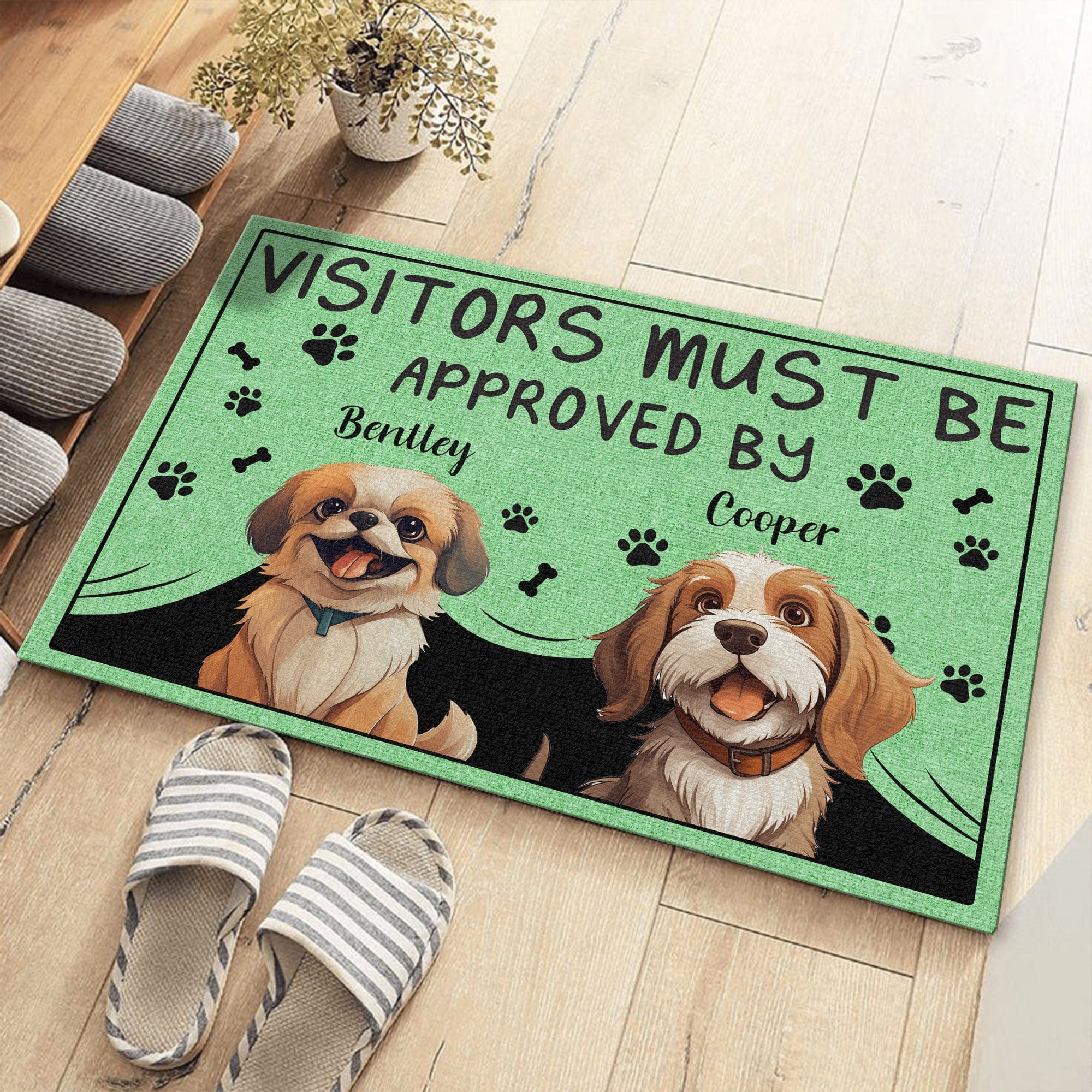 Personalized Visitors Must Be Approved By This Dog, Gift For Dog Lovers Doormat HO82 893508 - Image 4