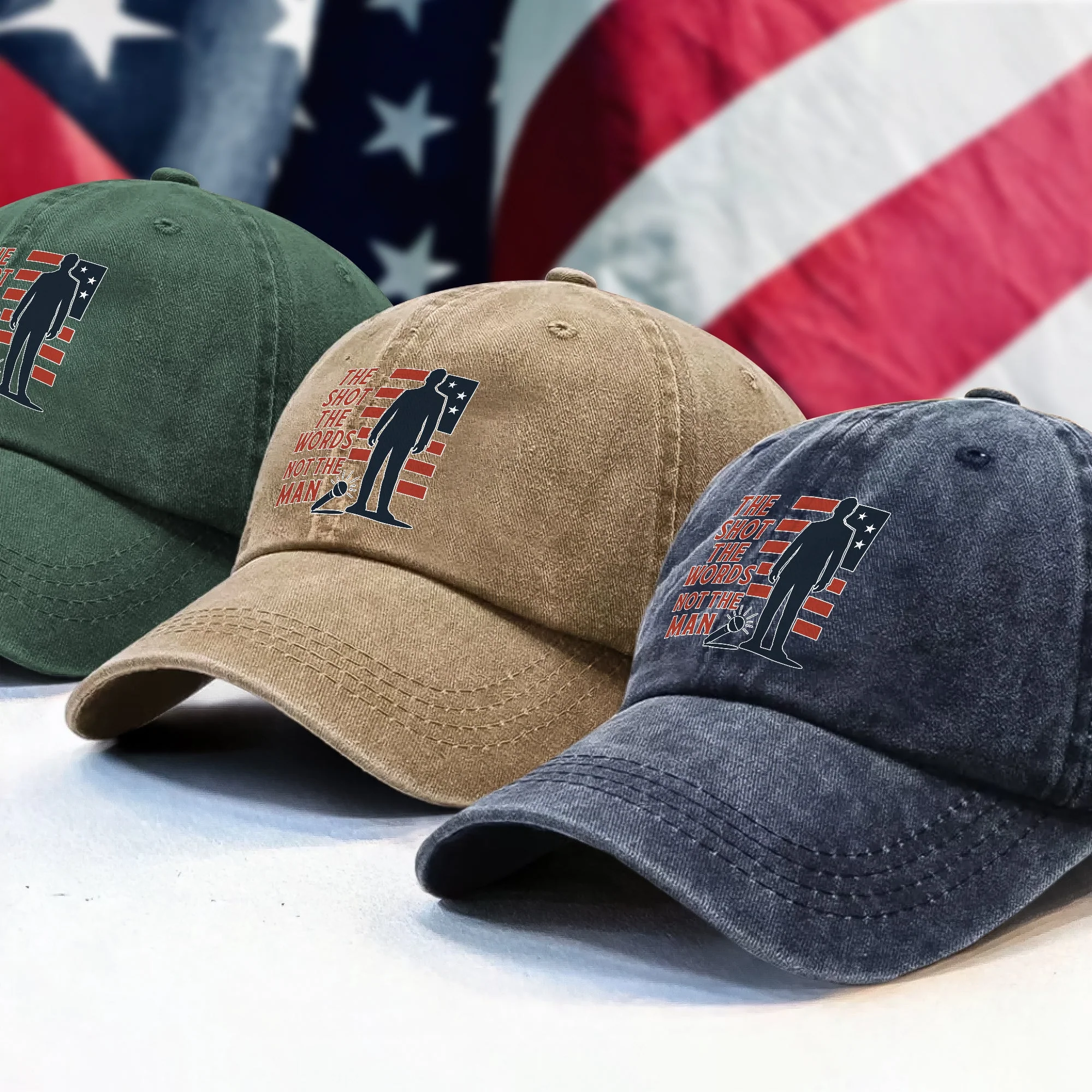 Pray For Charlie Kirk Liberty And Human Rights Washed Denim Baseball Cap HO82 65750 - Image 2