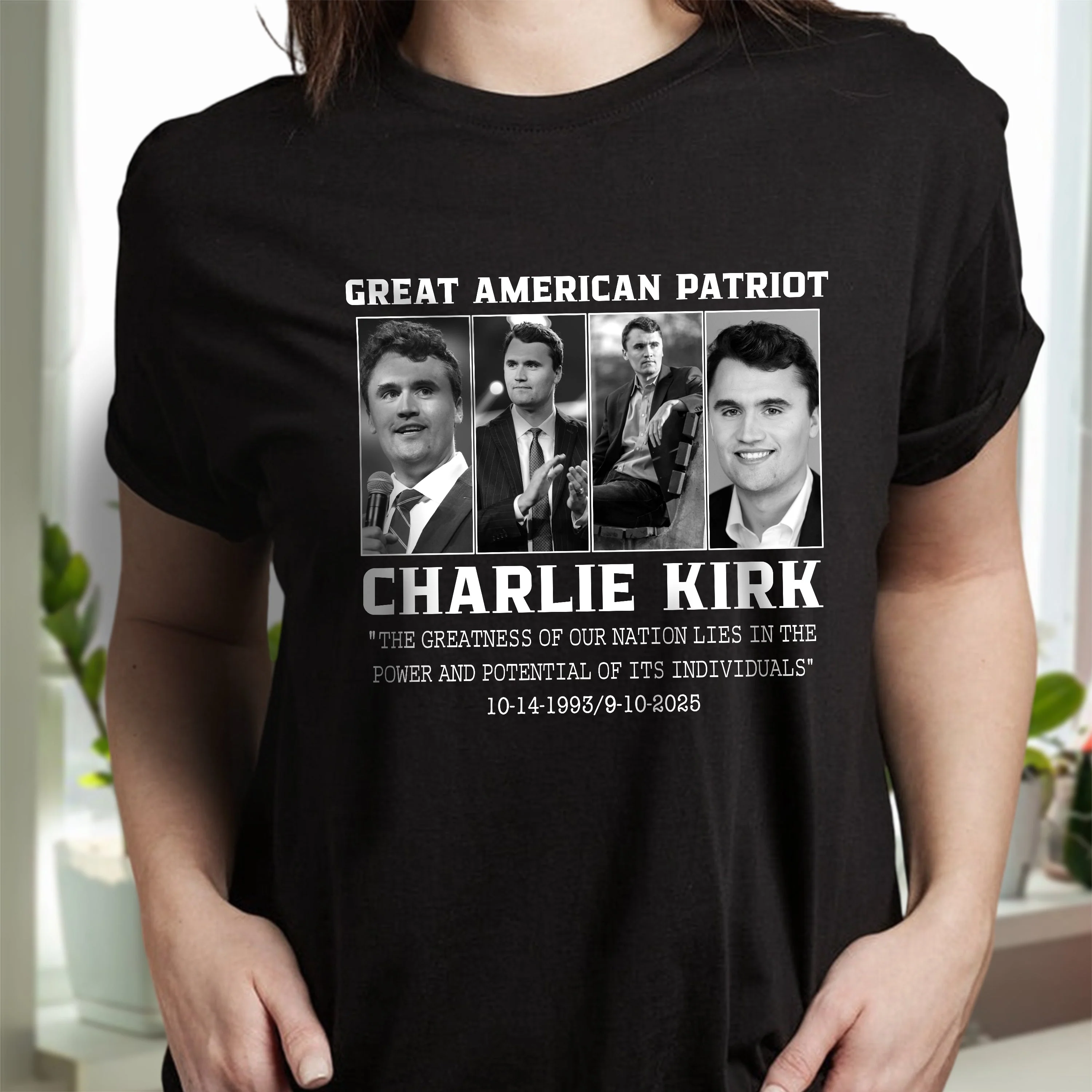 Prayers Up for Charlie Kirk Great America Patriot Memorial Dark Shirt HO82 65740 - Image 4