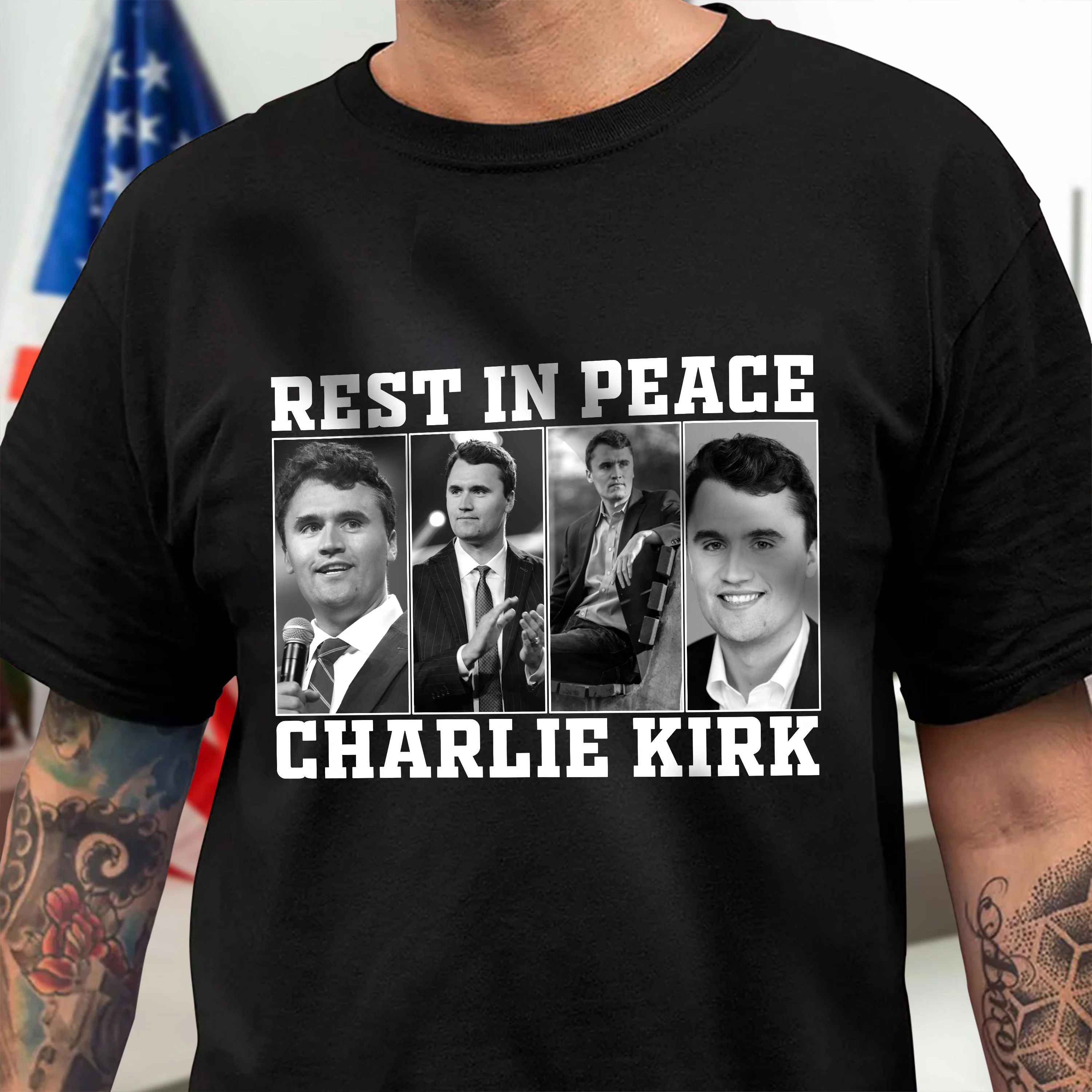 Rest In Peace For Charlie Kirk Memorial Dark Shirt HO82 65732 - Image 7