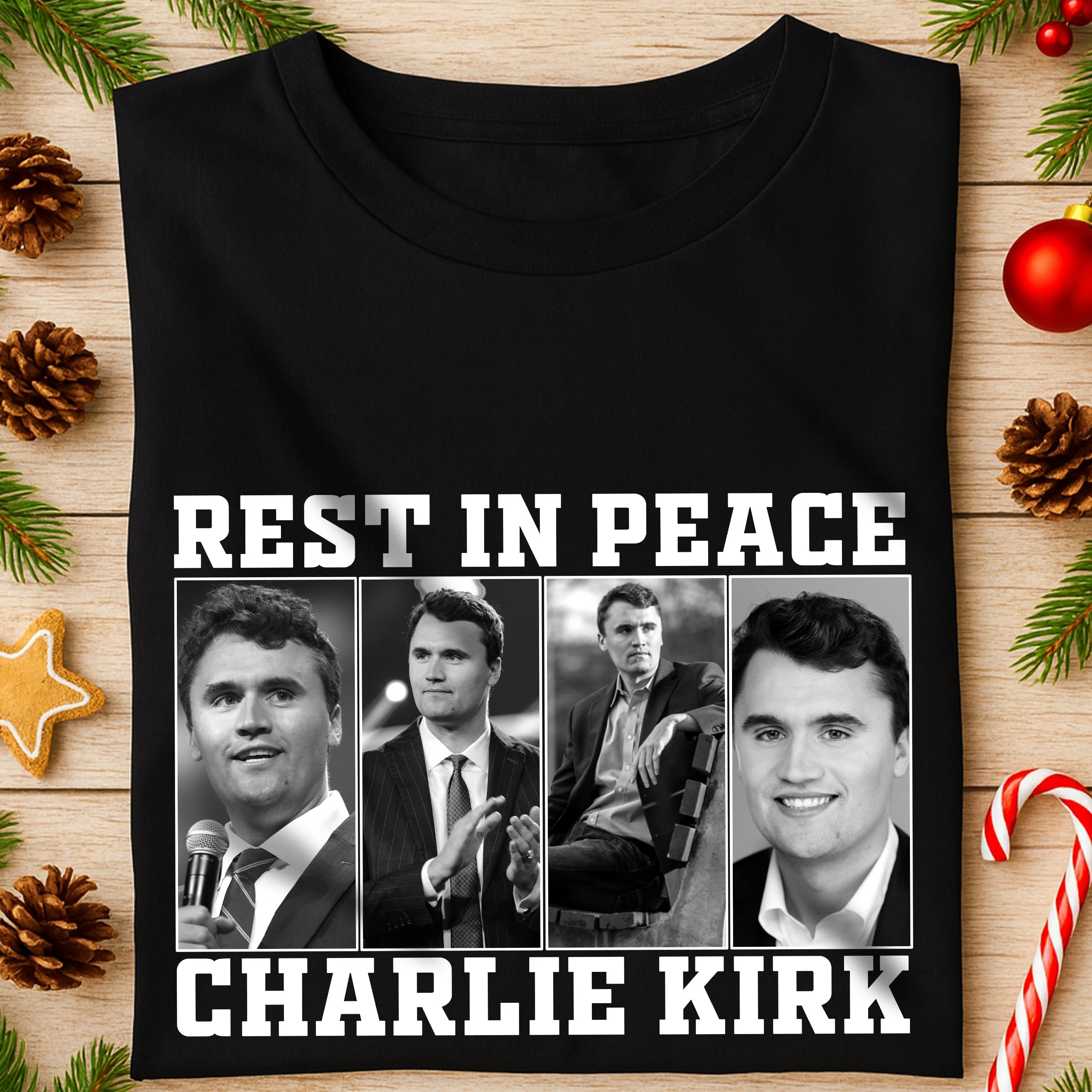 Rest In Peace For Charlie Kirk Memorial Dark Shirt HO82 65732 - Image 9