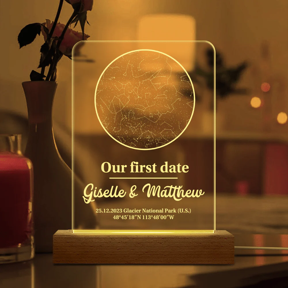Star Map By Date Couple Night Light Personalized Gift TA29 890068 - Image 2