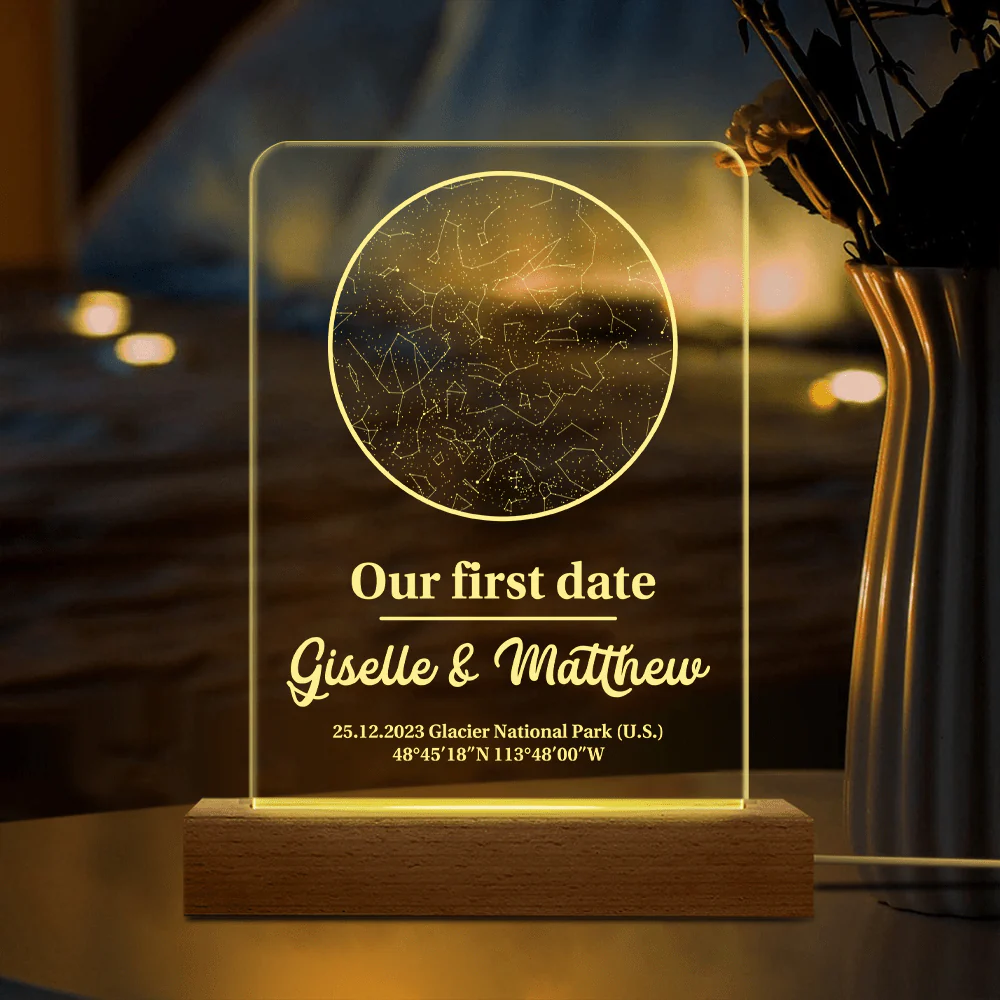 Star Map By Date Couple Night Light Personalized Gift TA29 890068 - Image 3