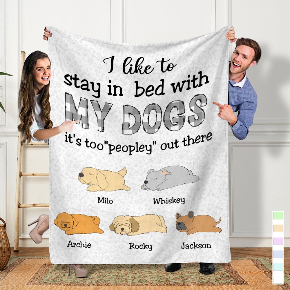 Stay In Bed With My Dogs Pet Blanket Personalized Gift N304 890012 - Image 3