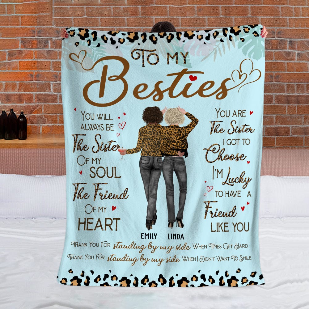 Thank You For Standing By My Side Friendship Besties Blanket Personalized Gift DA199 890114