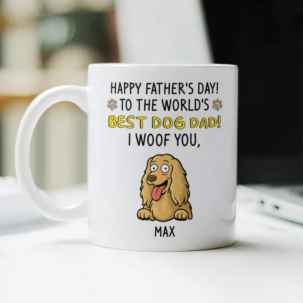 To The World Best Dog Dad White Mug Personalized Gift For Father's Day HO82 893710 - Image 7