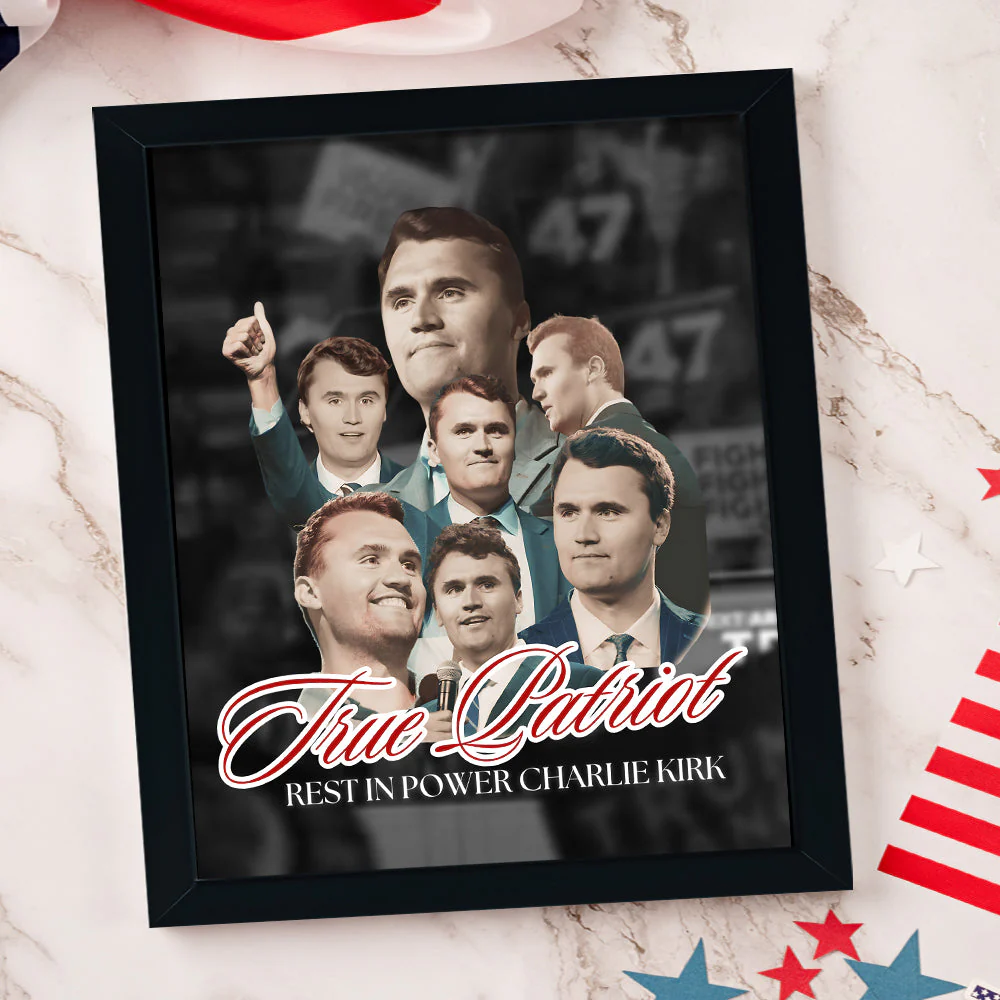 True Patriot Rest In Power Charlie Kirk Picture Frame HO82 65816 - Image 4