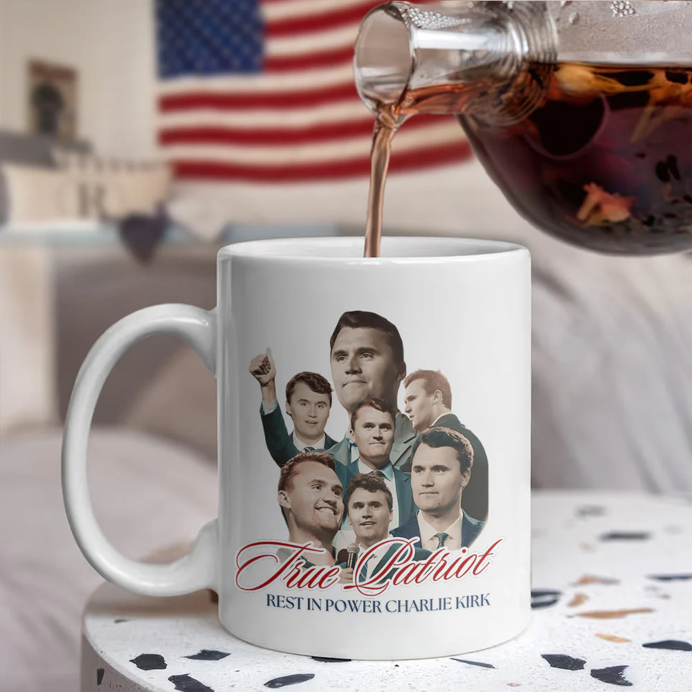 True Patriot Rest In Power Charlie Kirk White Mug HO82 65812 - Image 5