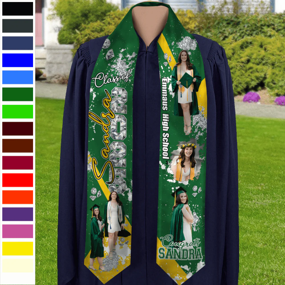 Upload Photo Class Of 2026 Congratulations Graduation Gift Stoles N369 890186 - Image 5