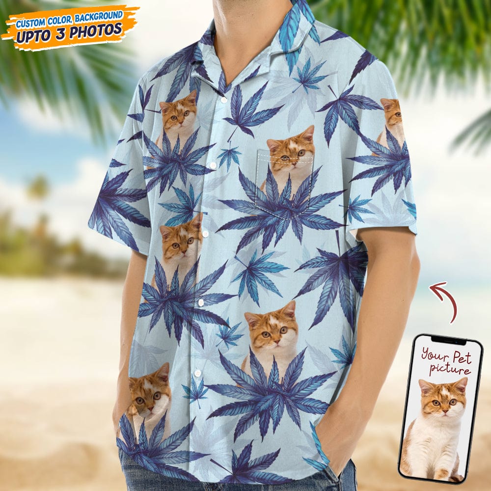Upload Photo I Like Cats And Weed Hawaii Shirt N304 889284 - Image 4