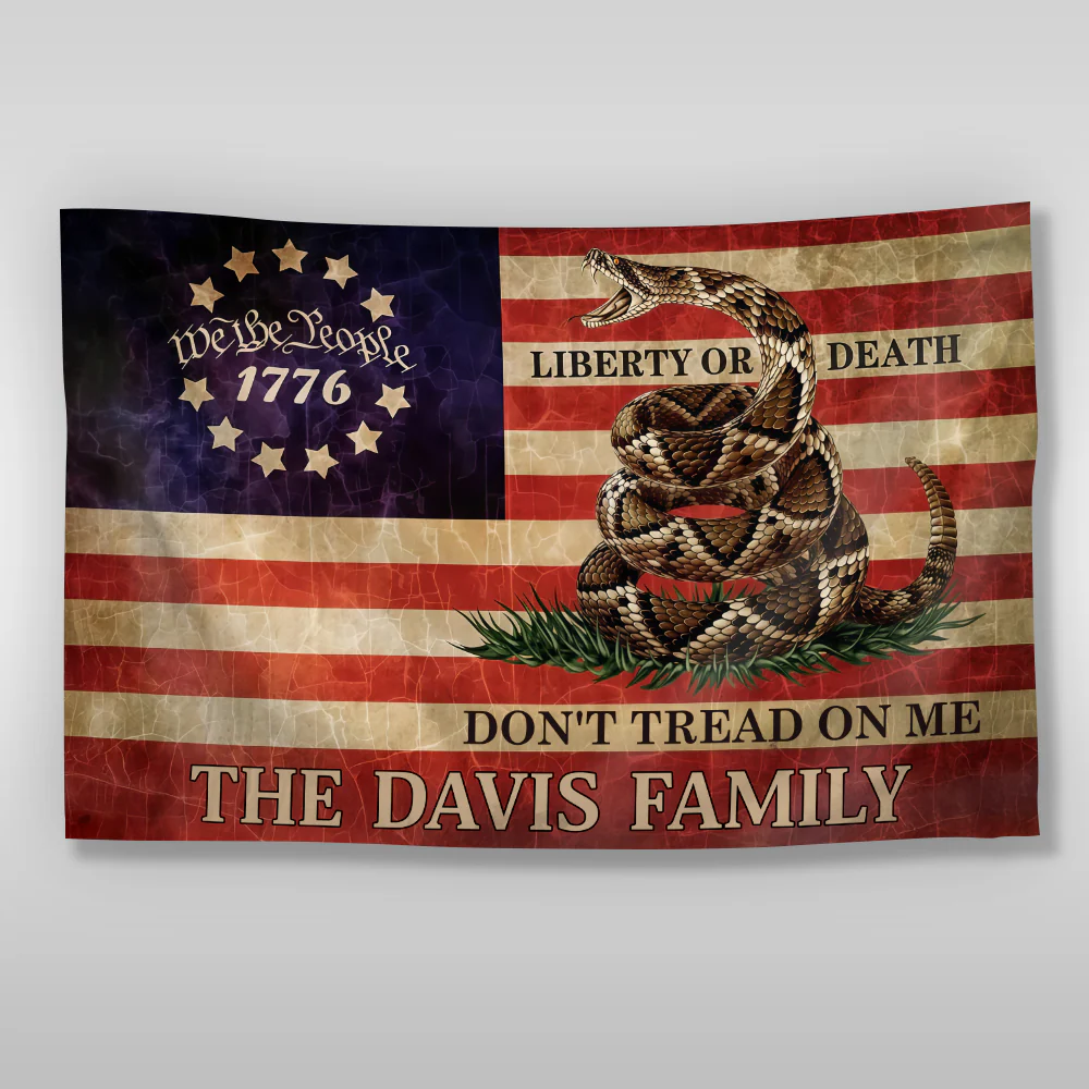 USA American Gadsden Rattlesnake Don't Tread On Me Double-Sided Flag HO82 900352 - Image 5