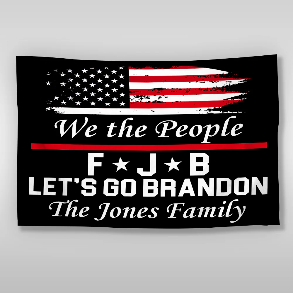 Custom Family Name We The People 1776 Let's Go Brandon Double-Sided Flag HO82 900350 - Image 6