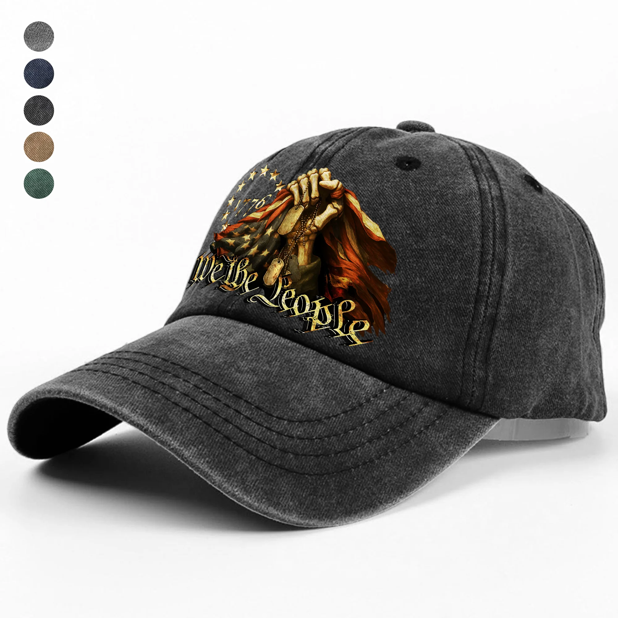 We The People Washed Denim Baseball Cap HO82 N369 894944 - Image 5