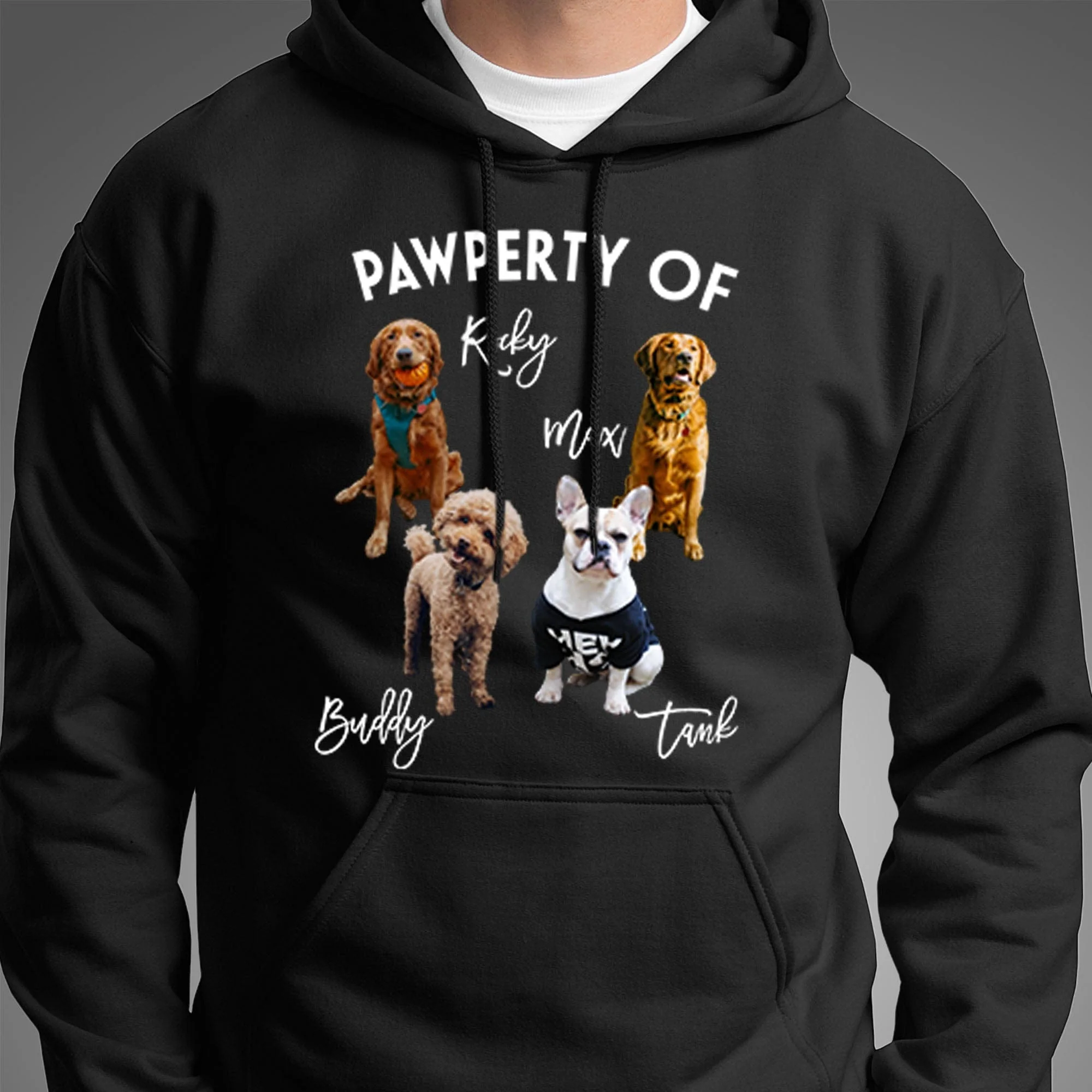 Pawperty Of My Dogs Pet Photo Shirt C169 - Image 4