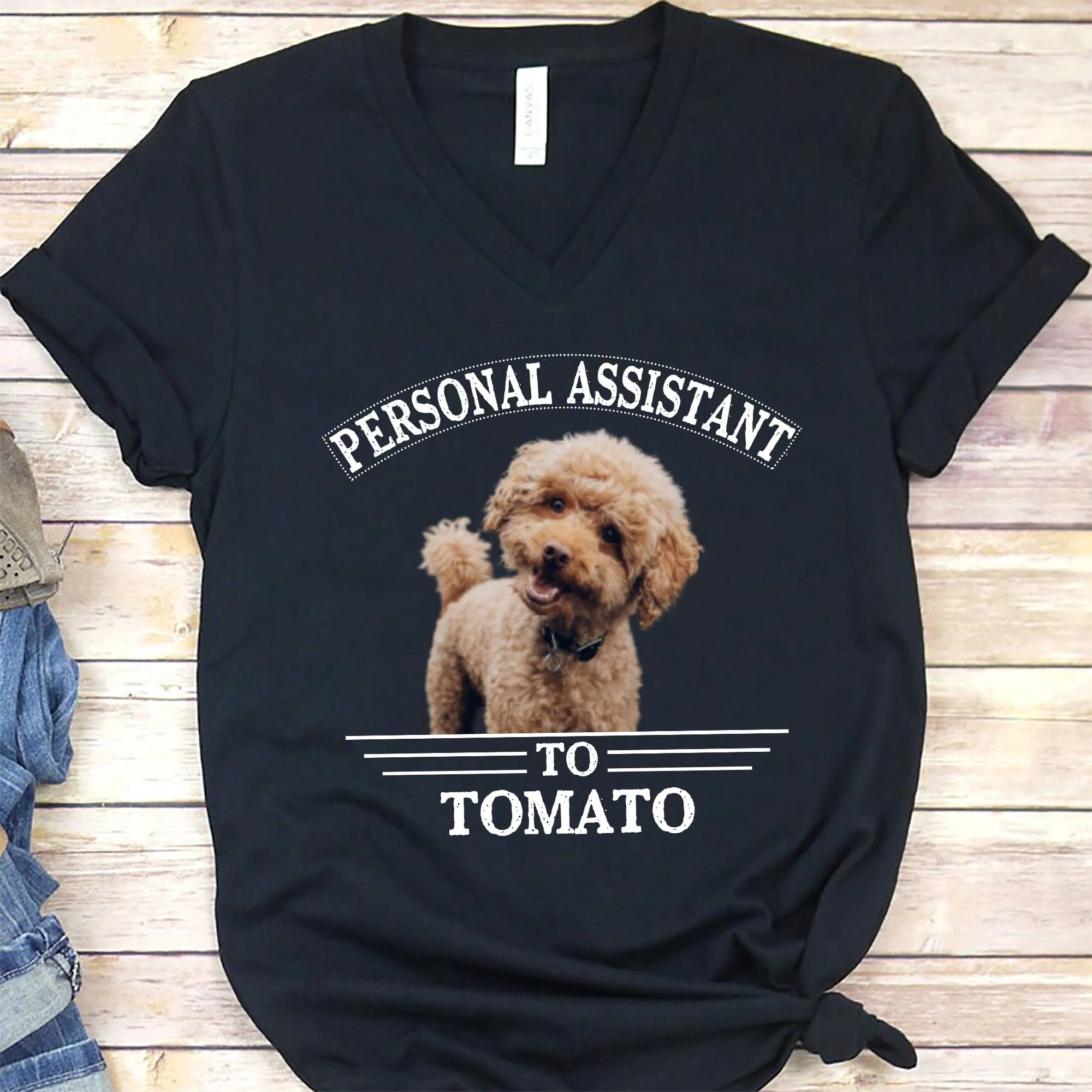 Personal Assistant Personalized Dog Cat Pet Photo Shirt C273 - Image 3