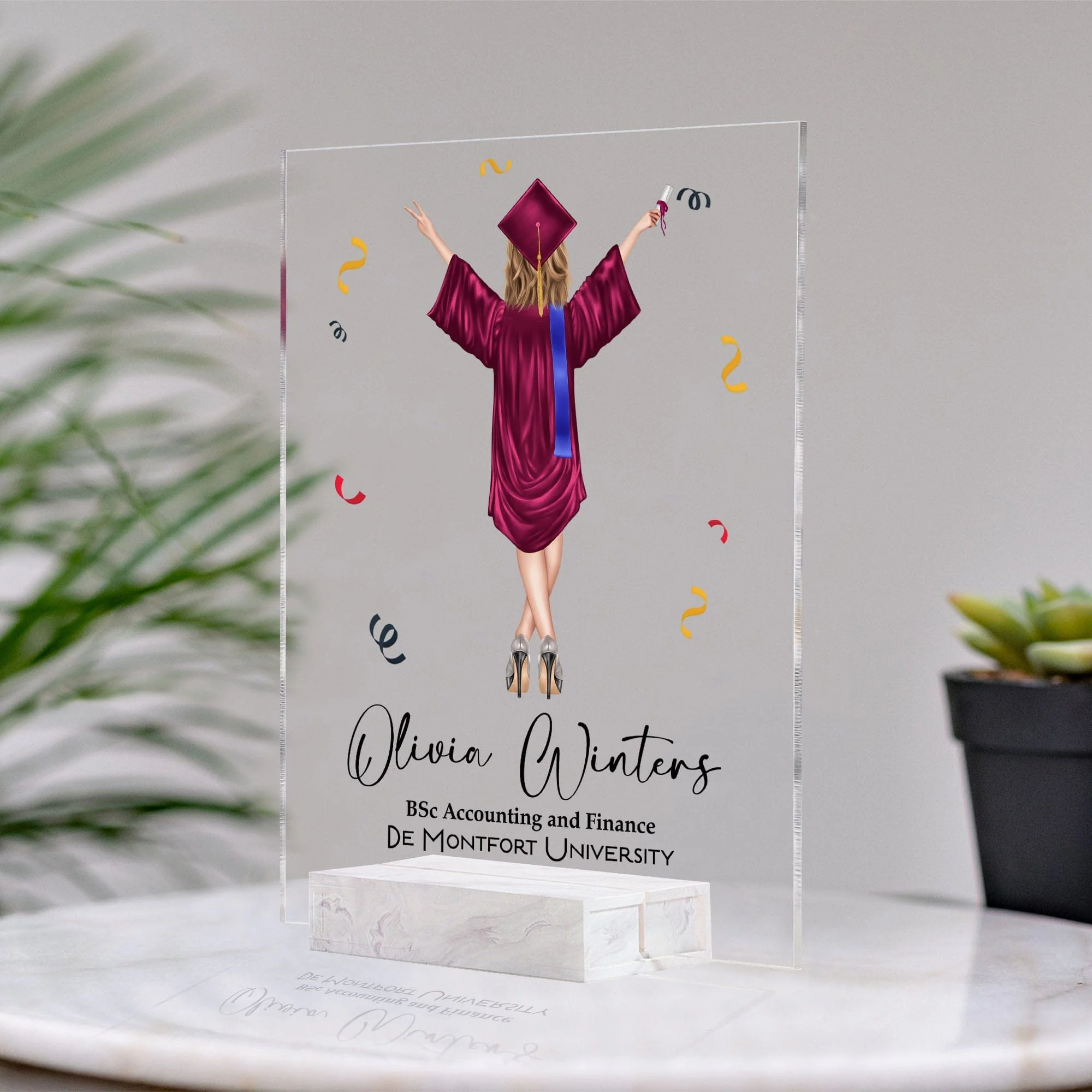 Personalized Acrylic Plaque Gift For Graduation Senior C601V1 - Image 2