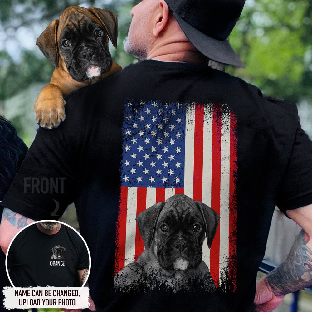 Personalized America Flag Shirt Photo Dog Cat N369 888305 - Image 2