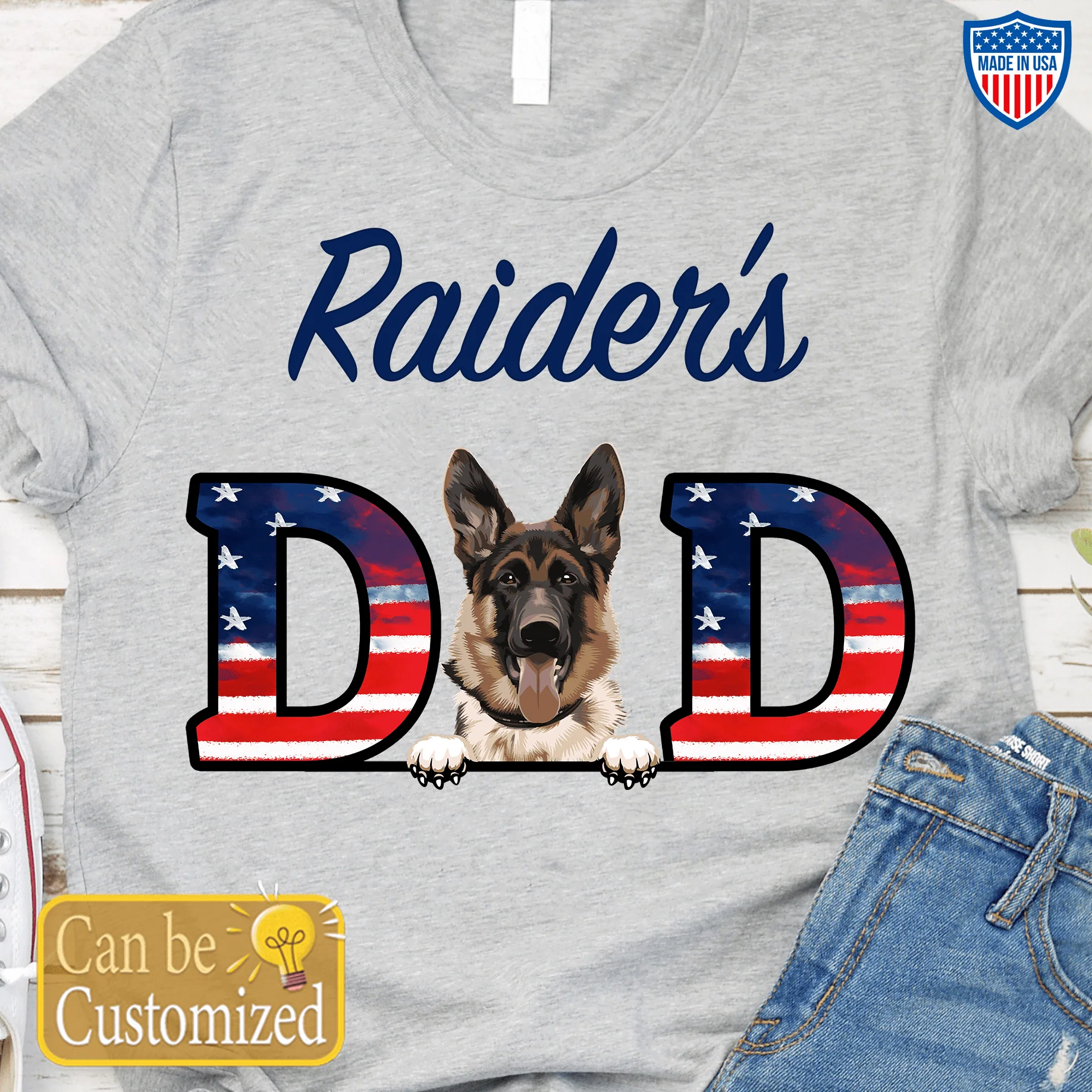 American Dog Mom Dog Dad Shirt