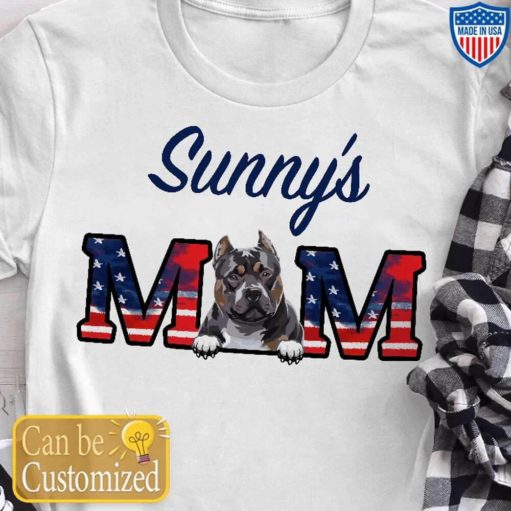 American Dog Mom Dog Dad Shirt - Image 2