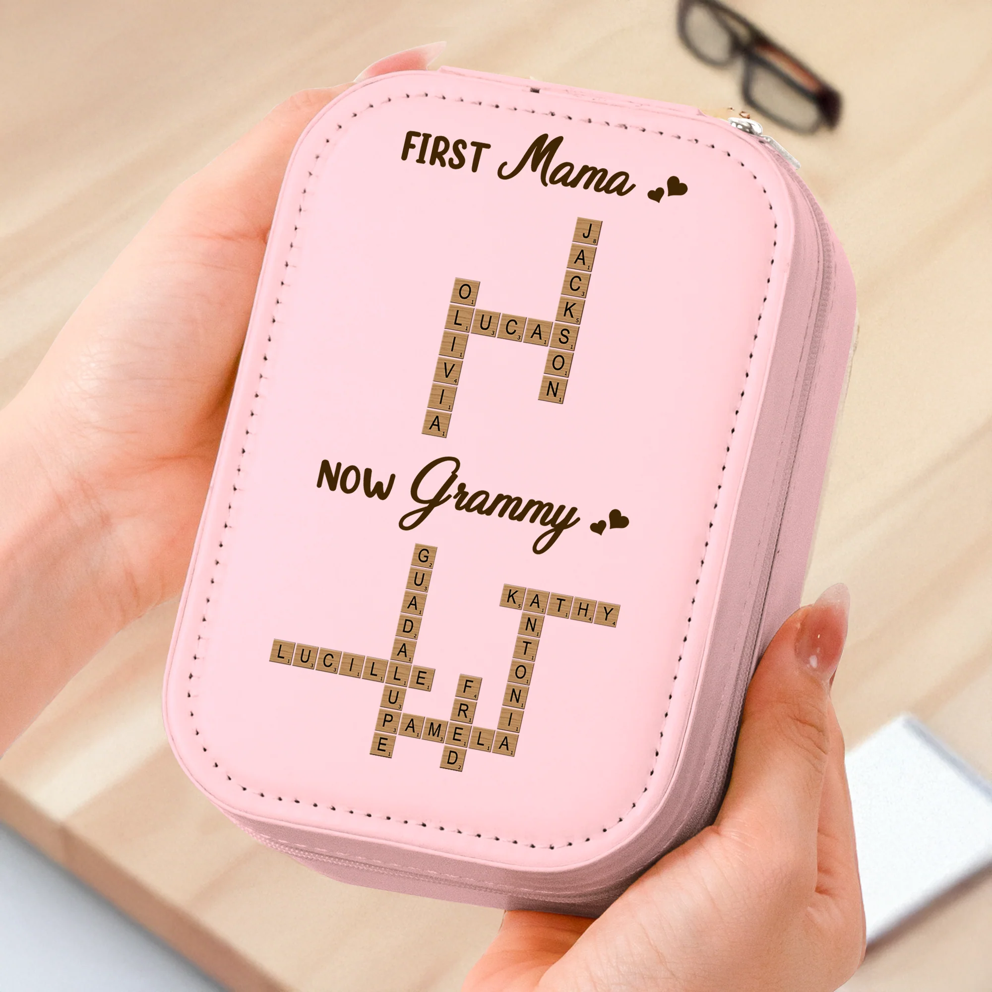 Personalized Being Your Mother Was A Gift Makeup box with LED LM32 893319 - Image 2