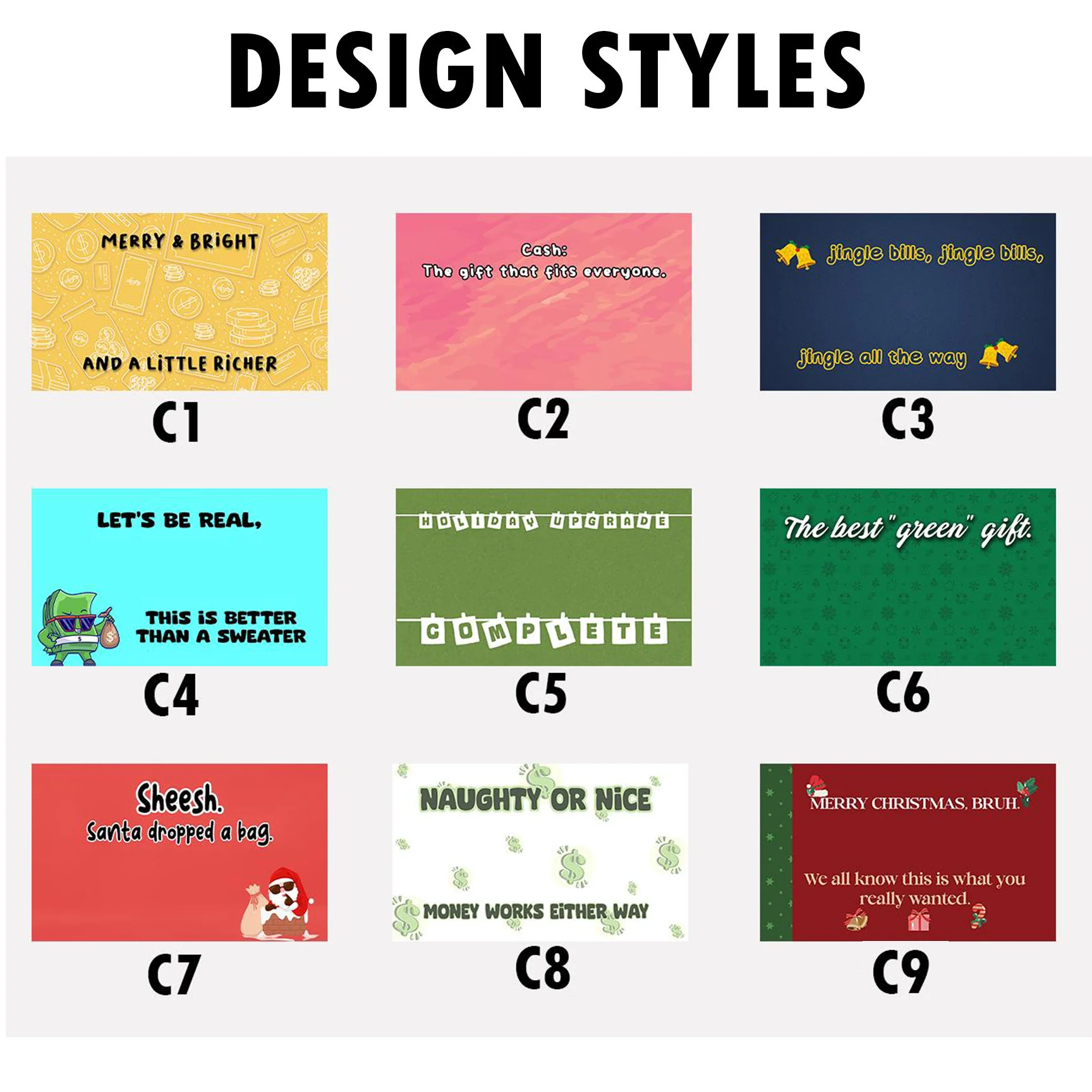 Personalized Christmas Money Holder Card Funny Stocking Stuffer CH07 895606 - Image 11