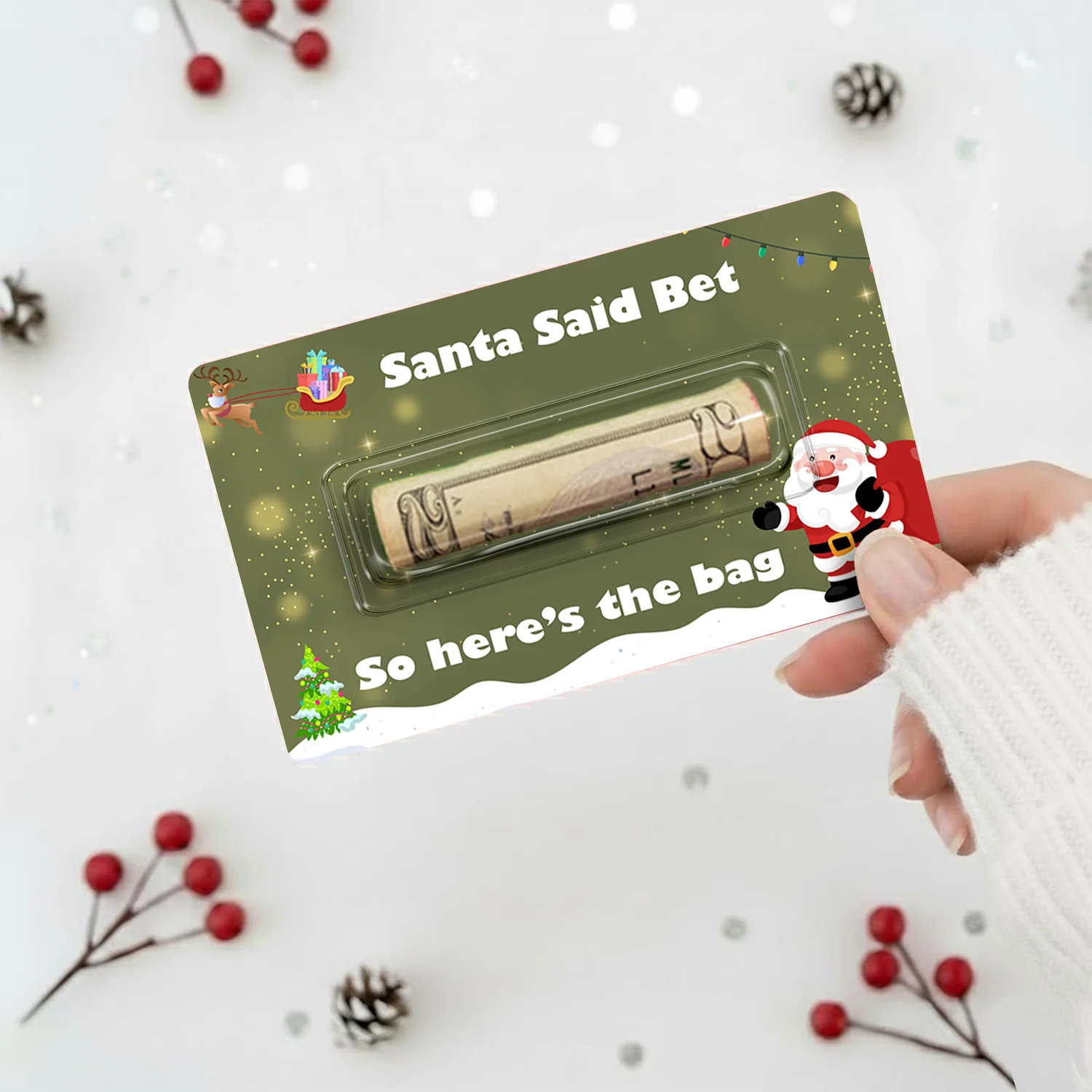 Personalized Christmas Money Holder Card Funny Stocking Stuffer CH07 895606 - Image 5