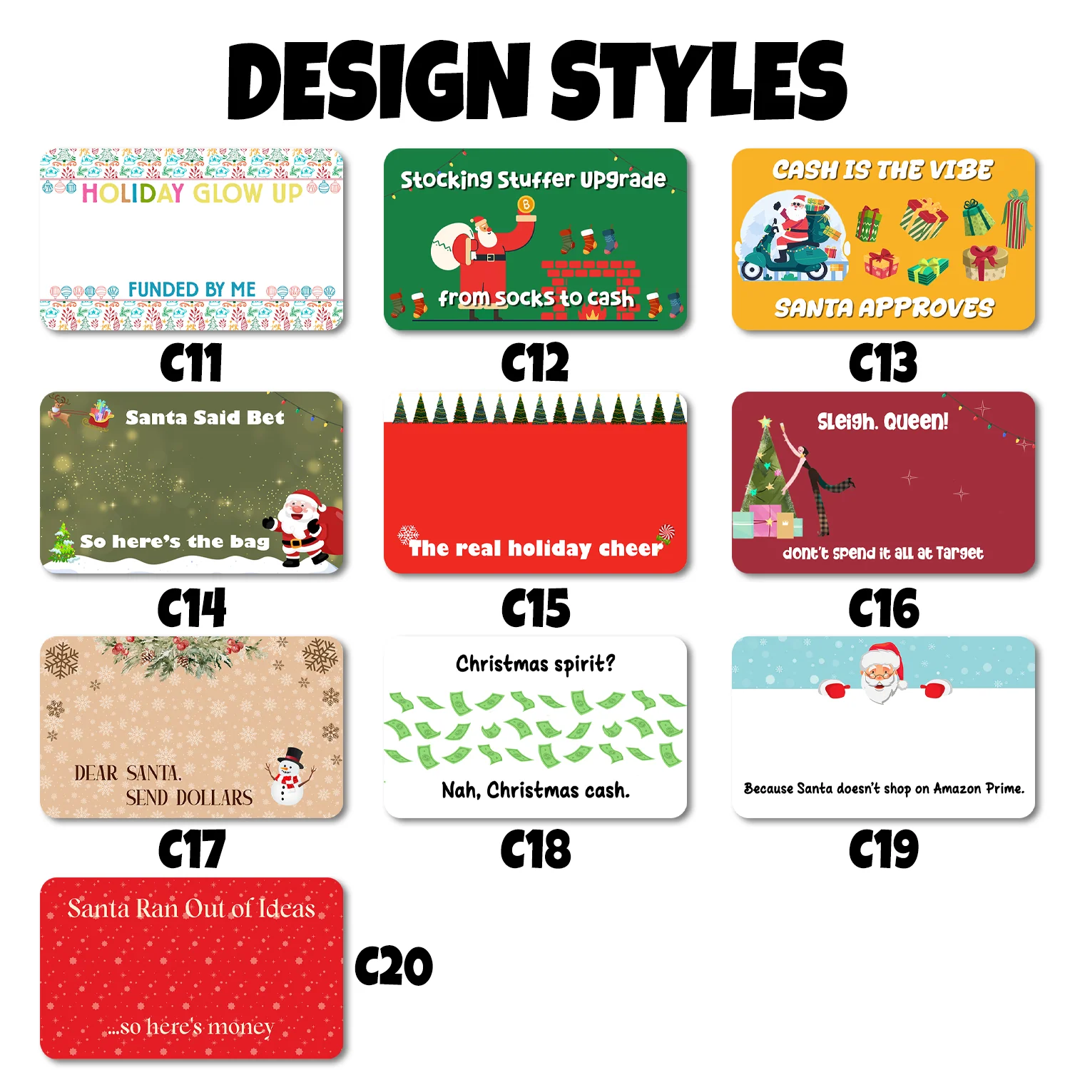 Personalized Christmas Money Holder Card Funny Stocking Stuffer CH07 895606 - Image 7