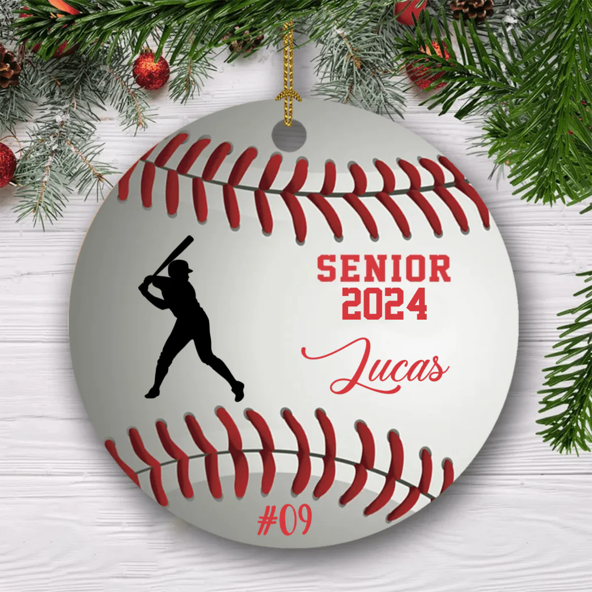 Personalized Custom Baseball Ornaments H526