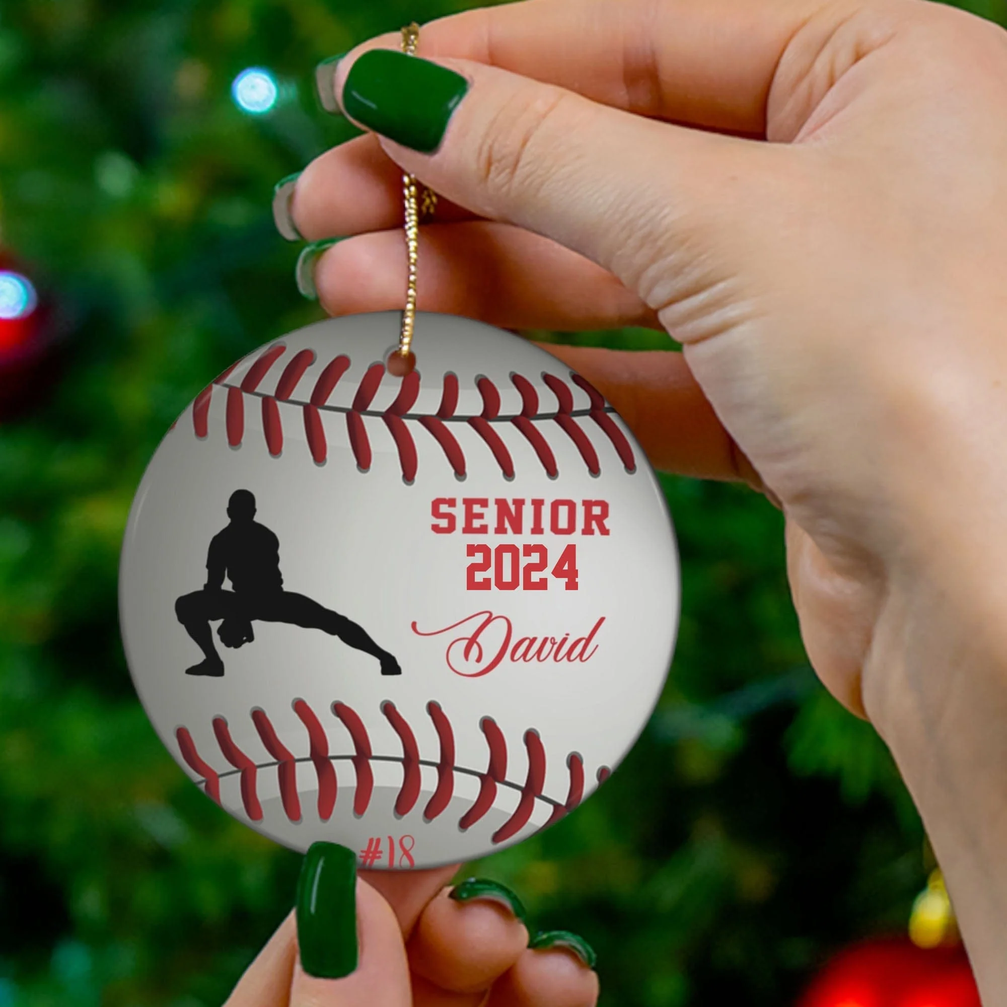Personalized Custom Baseball Ornaments H526 - Image 2