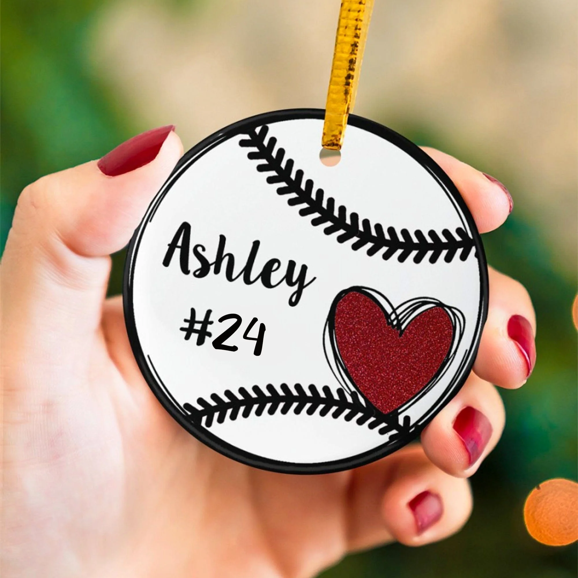 Personalized Custom Baseball Ornament C527 - Image 2