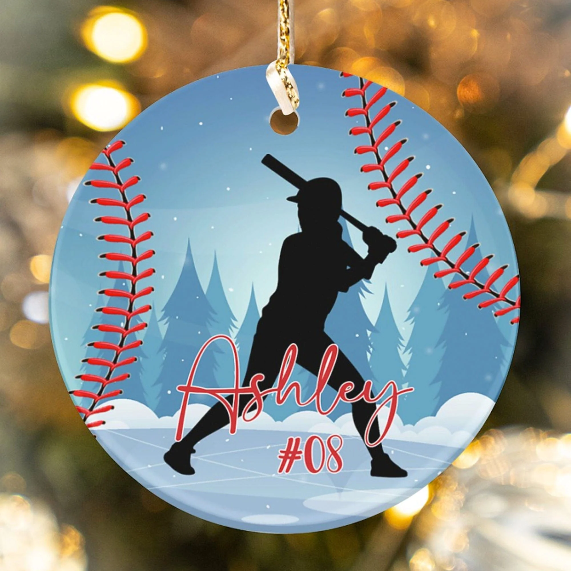 Personalized Custom Baseball Ornament C529 - Image 2