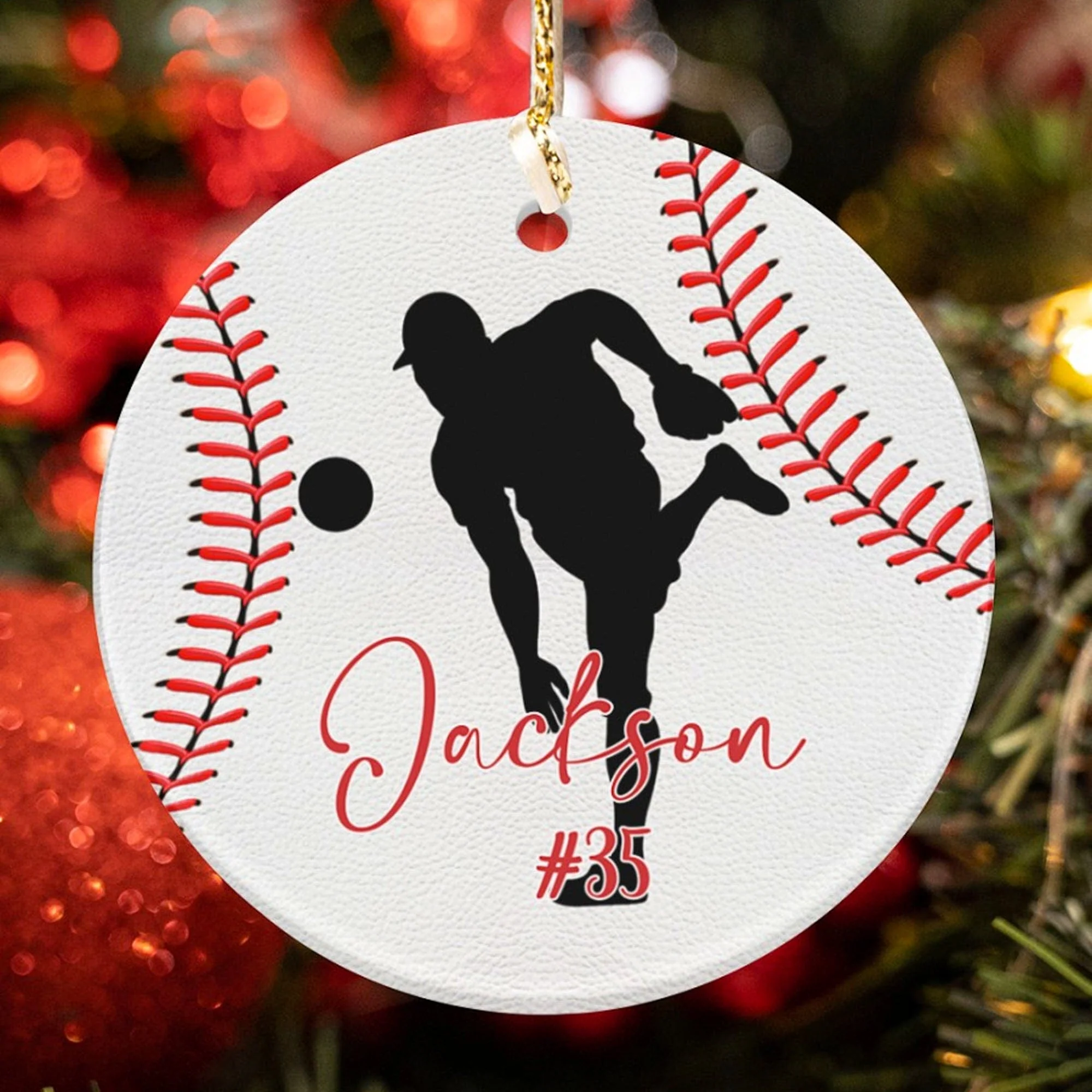 Personalized Custom Baseball Ornament C529 - Image 3