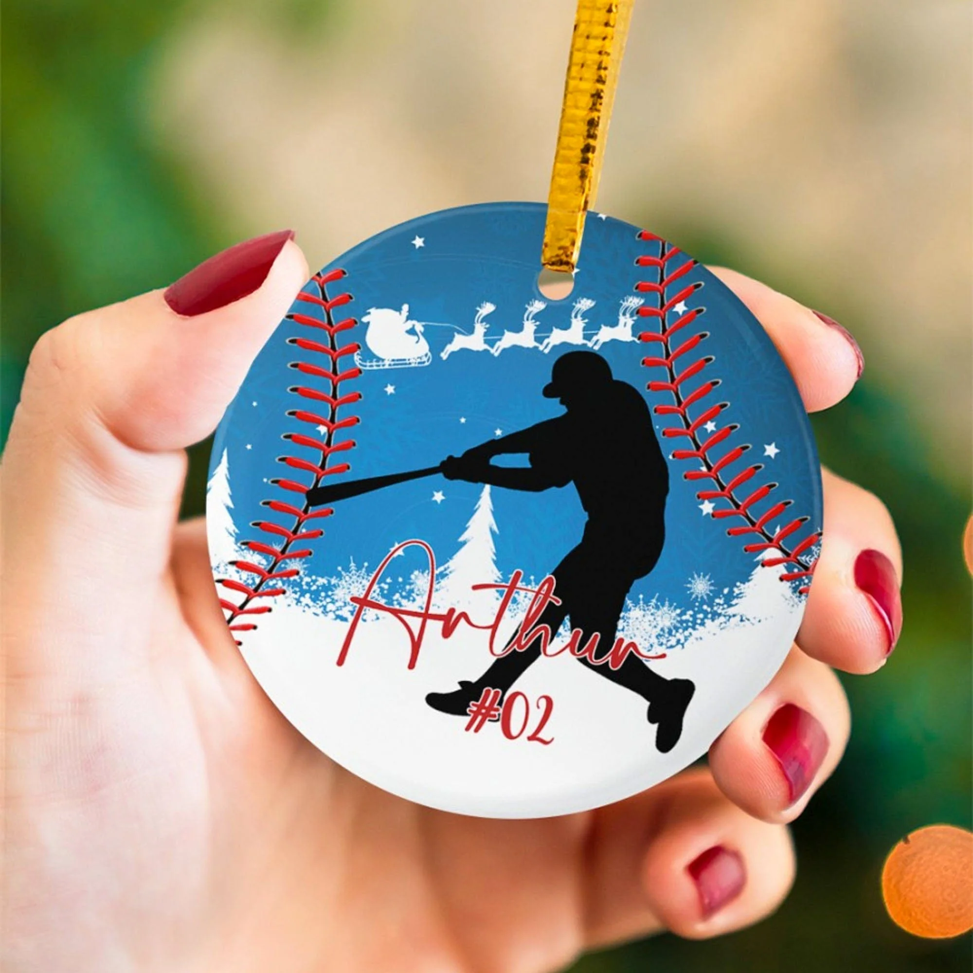 Personalized Custom Baseball Ornament C529 - Image 4
