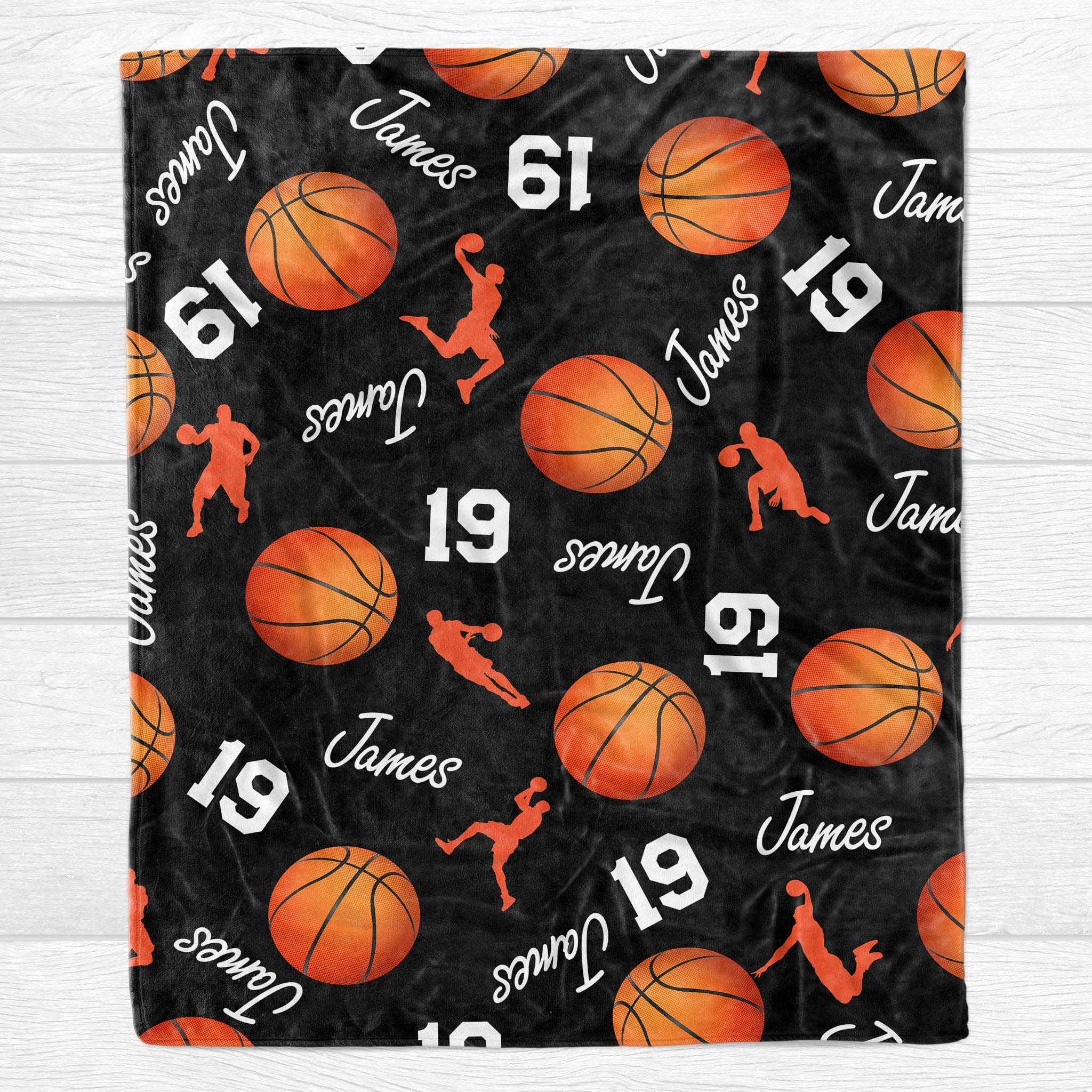 Personalized Custom Basketball Collage Blanket H531