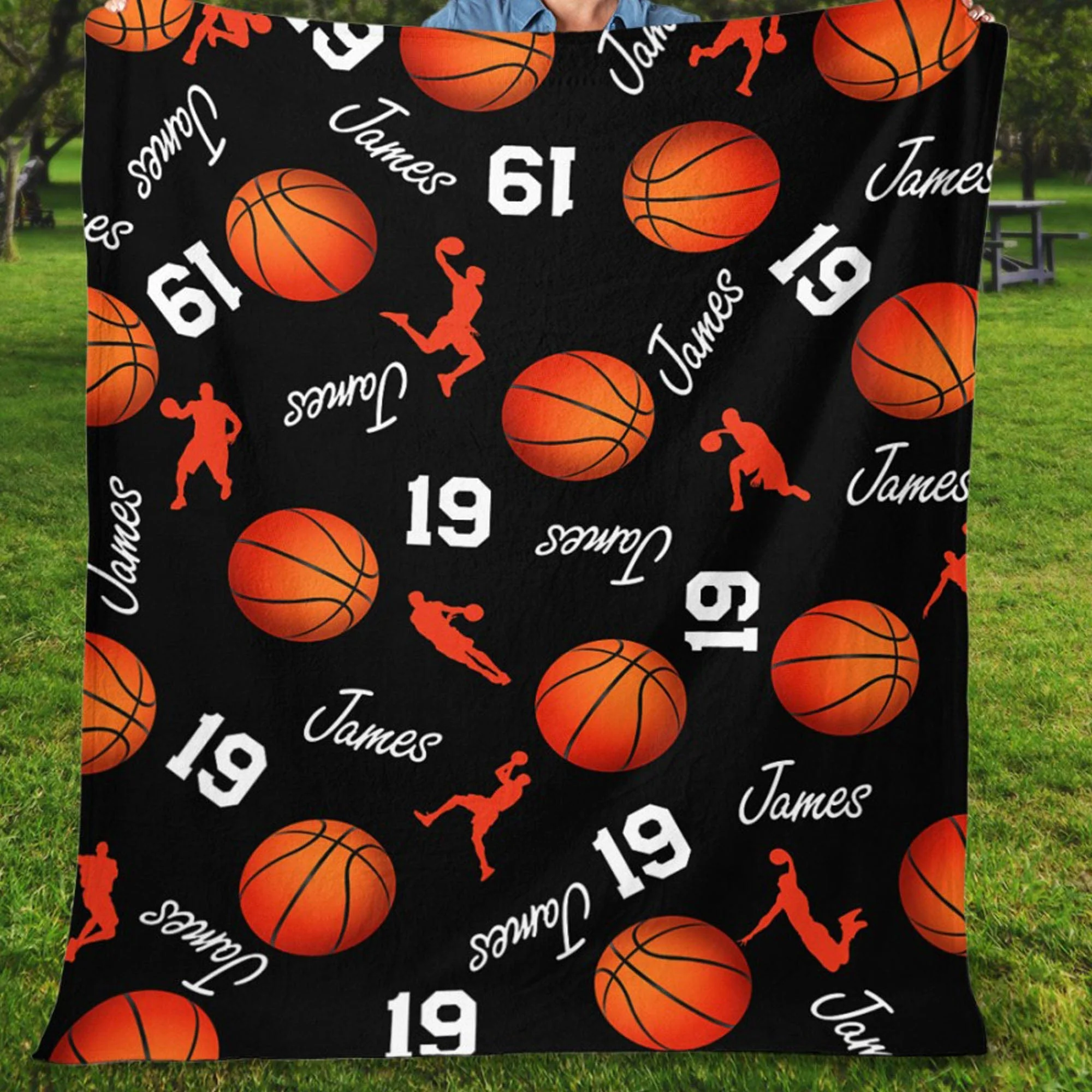 Personalized Custom Basketball Collage Blanket H531 - Image 3