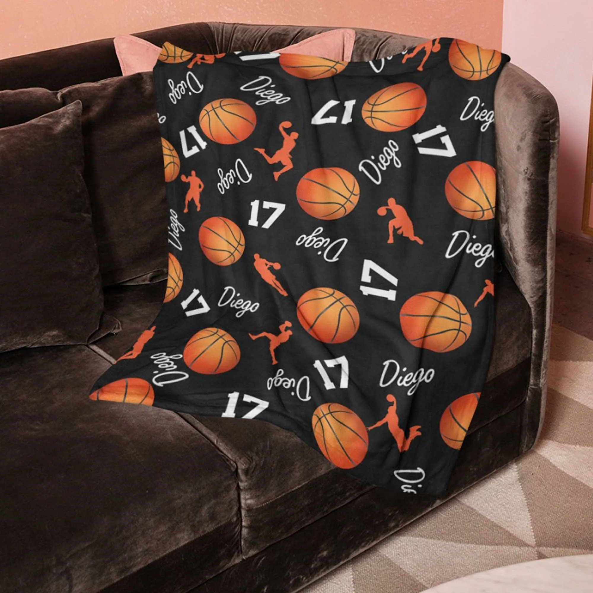 Personalized Custom Basketball Collage Blanket H531 - Image 5