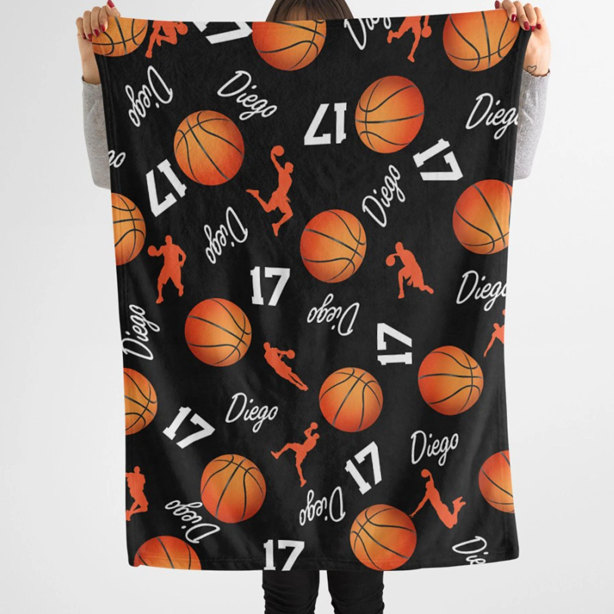 Personalized Custom Basketball Collage Blanket H531 - Image 6