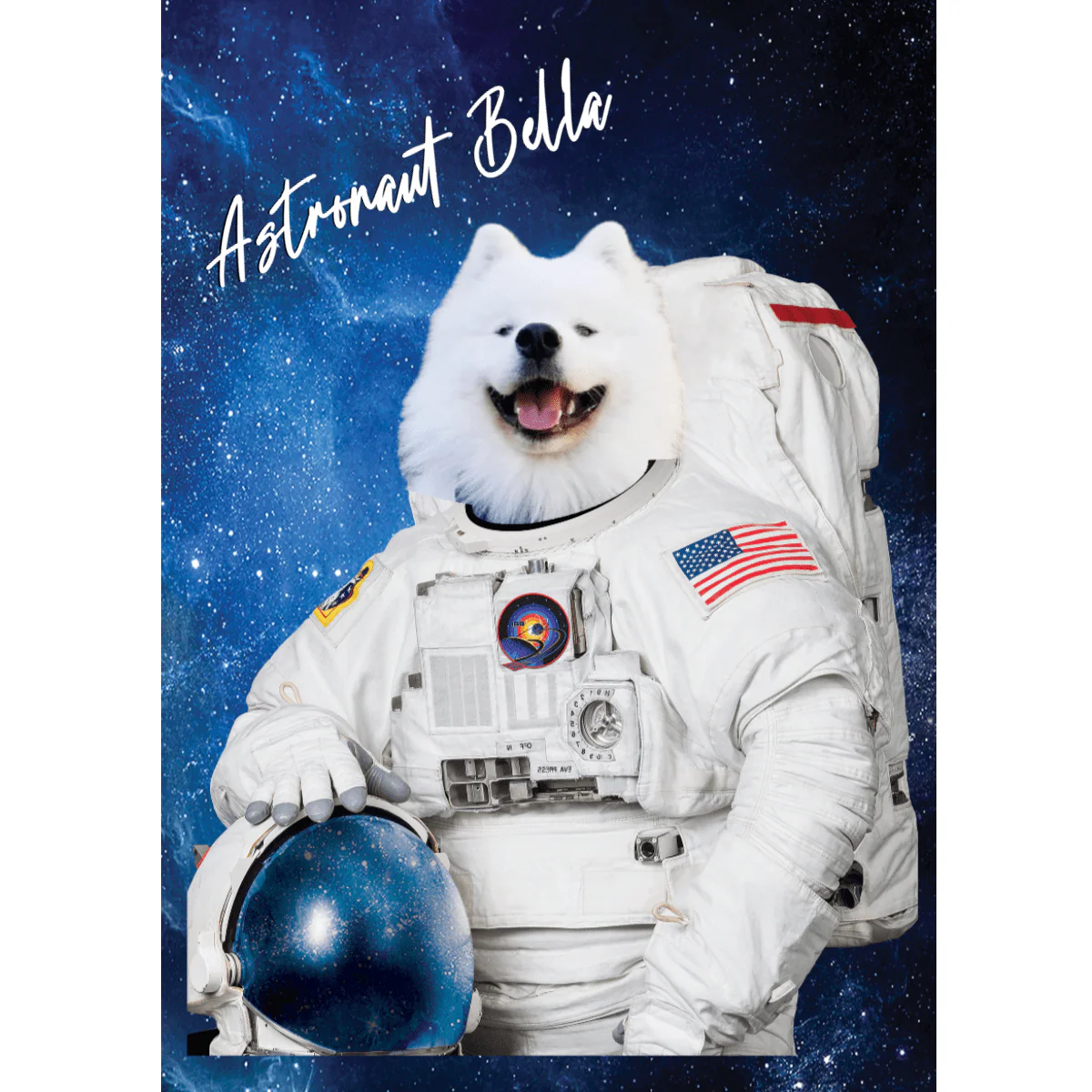 Funny Pet Astronaut Dog Print Canvas - Image 3