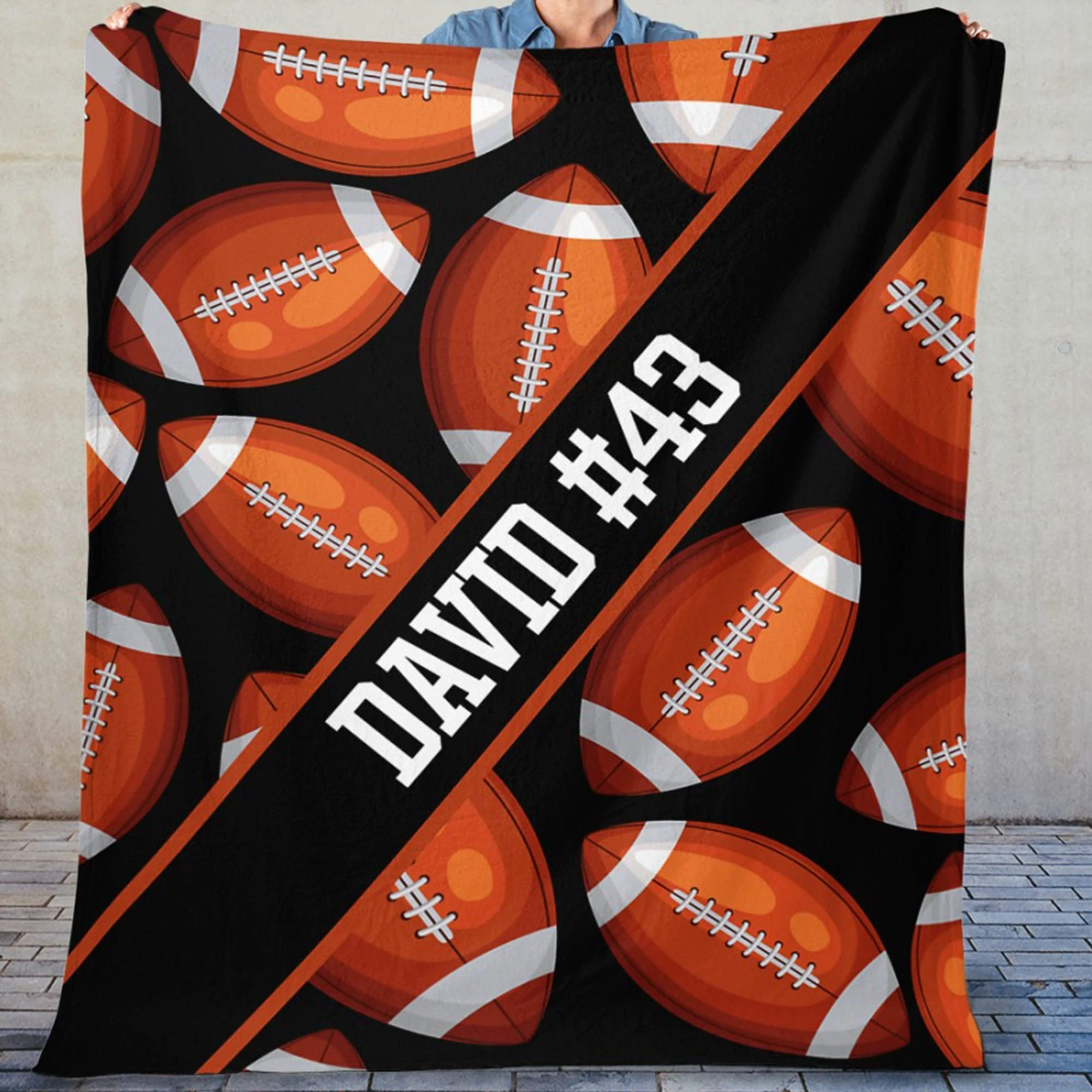 Personalized Custom Football Blanket 900436 - Image 3