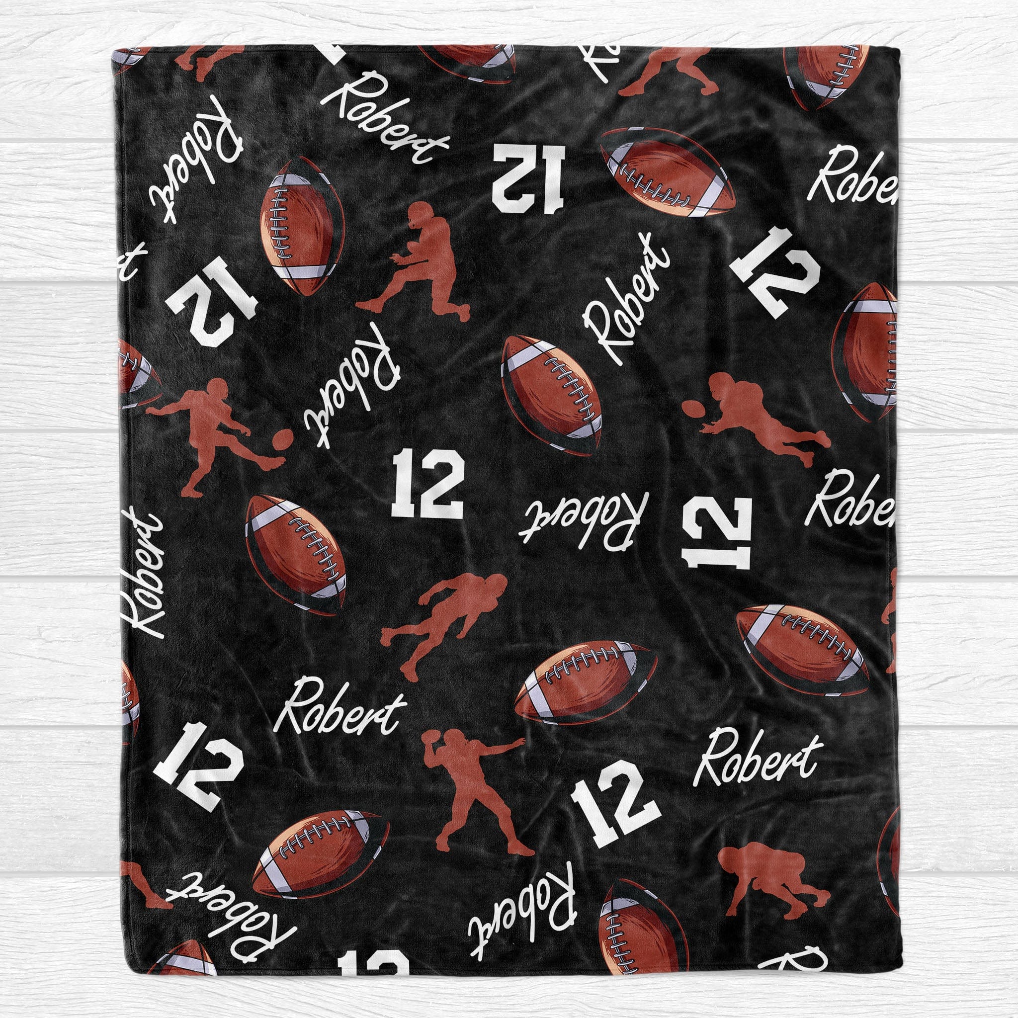 Personalized Custom Football Collage Blanket H531 910460