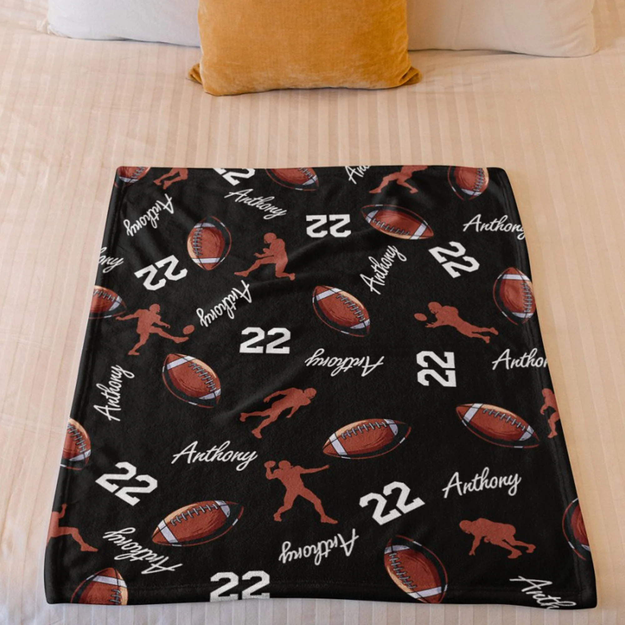 Personalized Custom Football Collage Blanket H531 910460 - Image 6