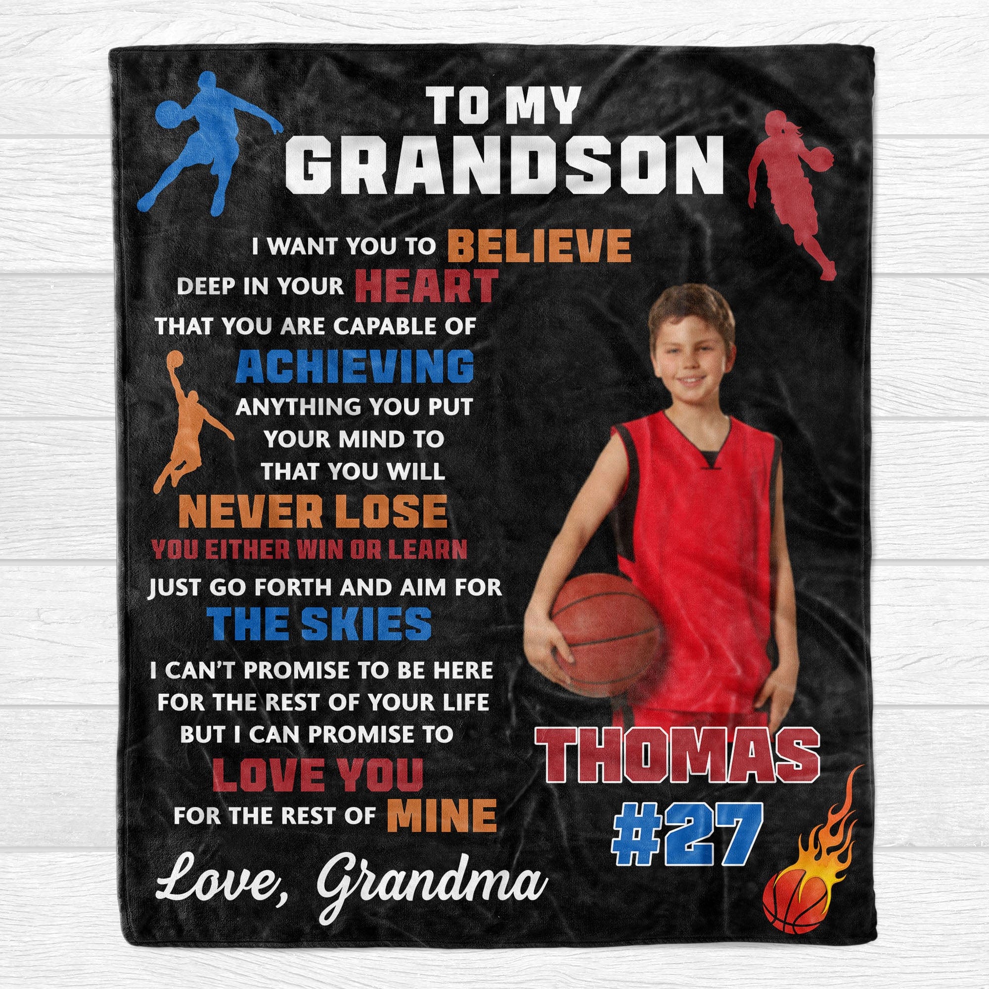 Personalized Custom Photo Basketball Blanket C544